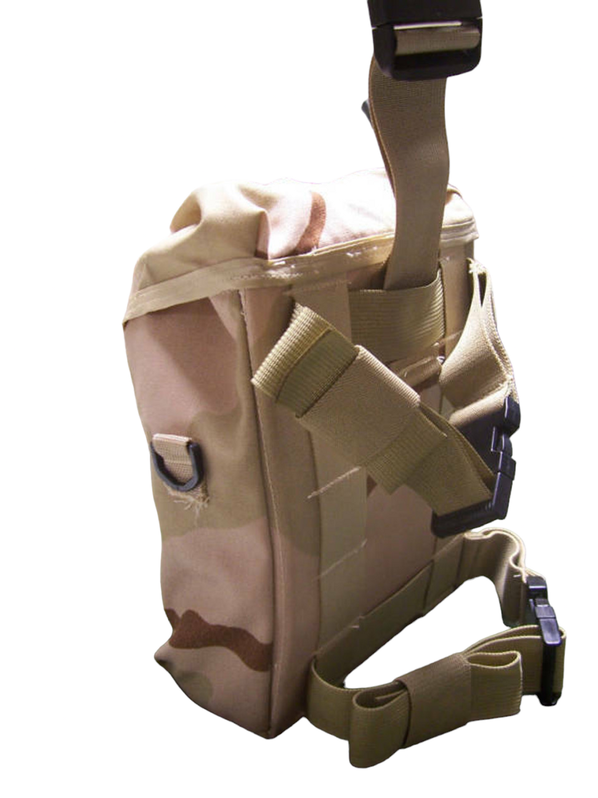 US Armed Forces 3-Color Desert RACK Leg Bag w/ Attachment Strap 