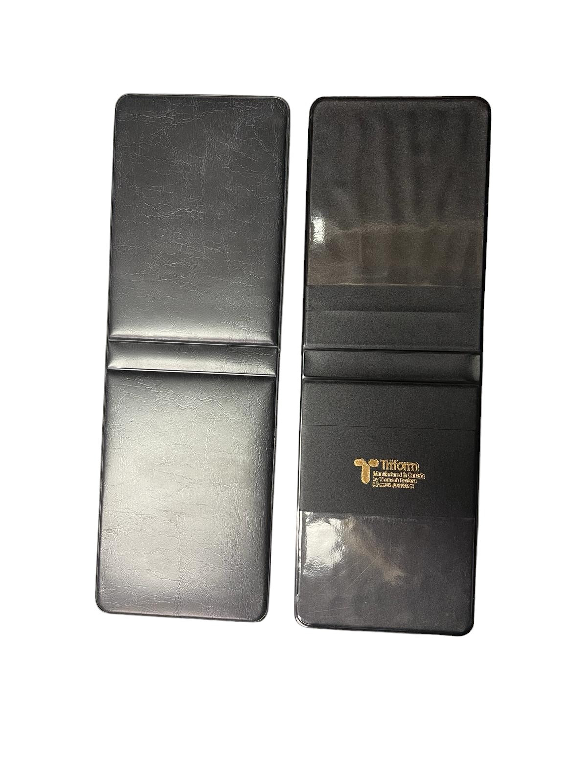 Triform Textured Vinyl Black Carrying Case 3 1/2 x 5