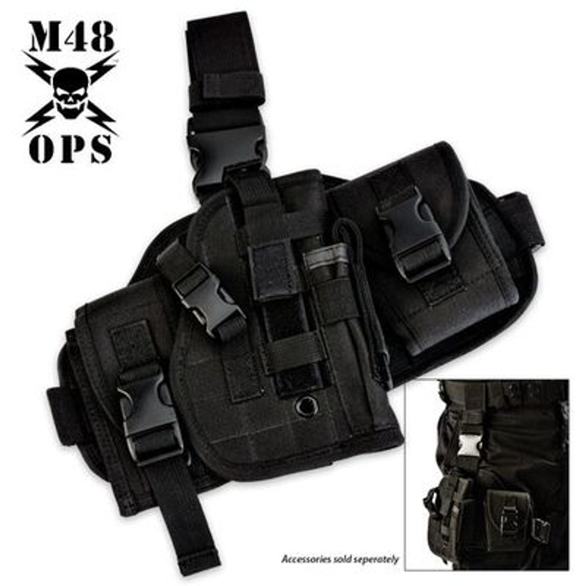 M48 Gear Assembled Drop Leg Gun Holster Black