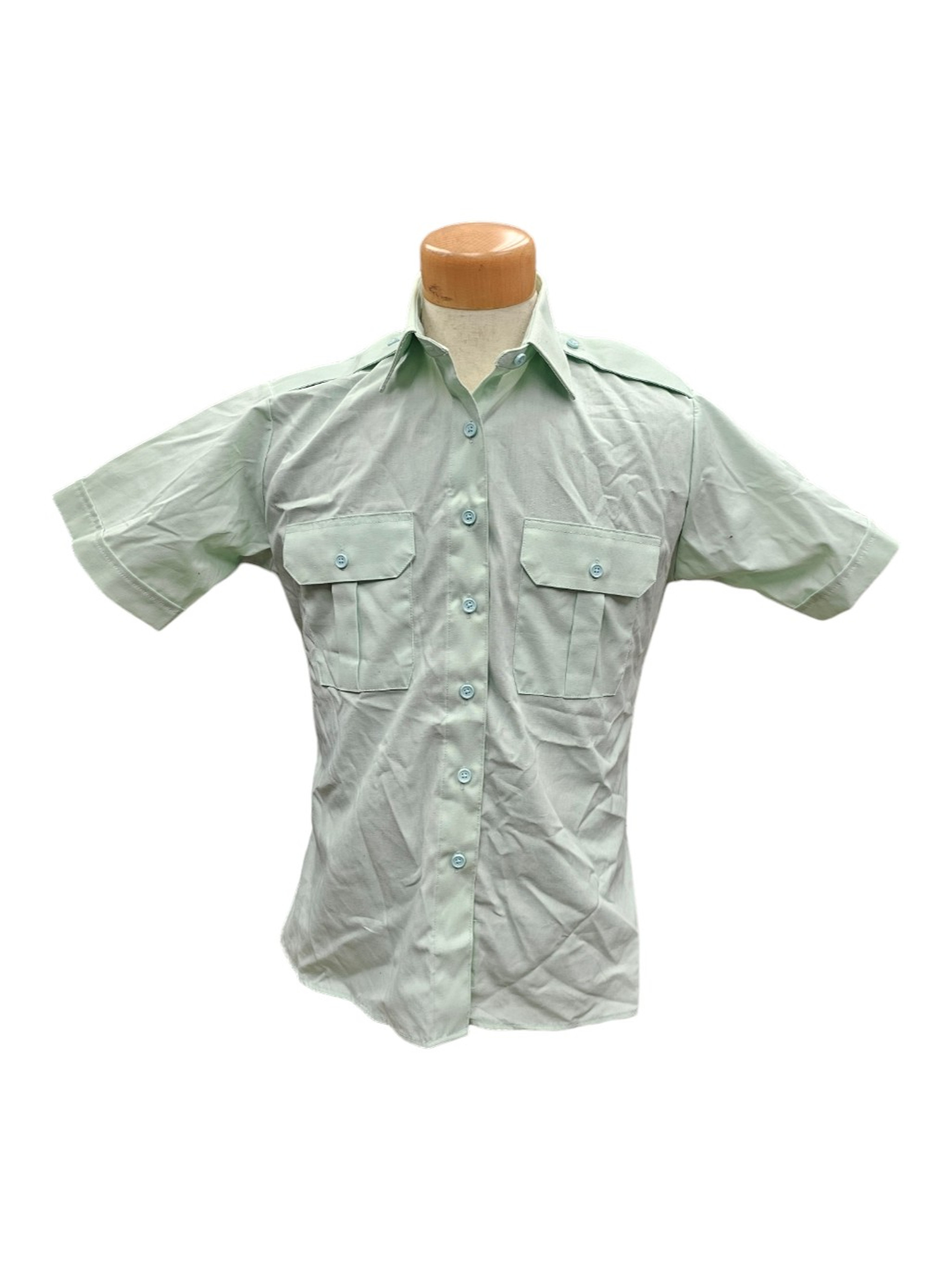 Canadian Armed Forces Men's Light Green Short Sleeve Dress Shirt