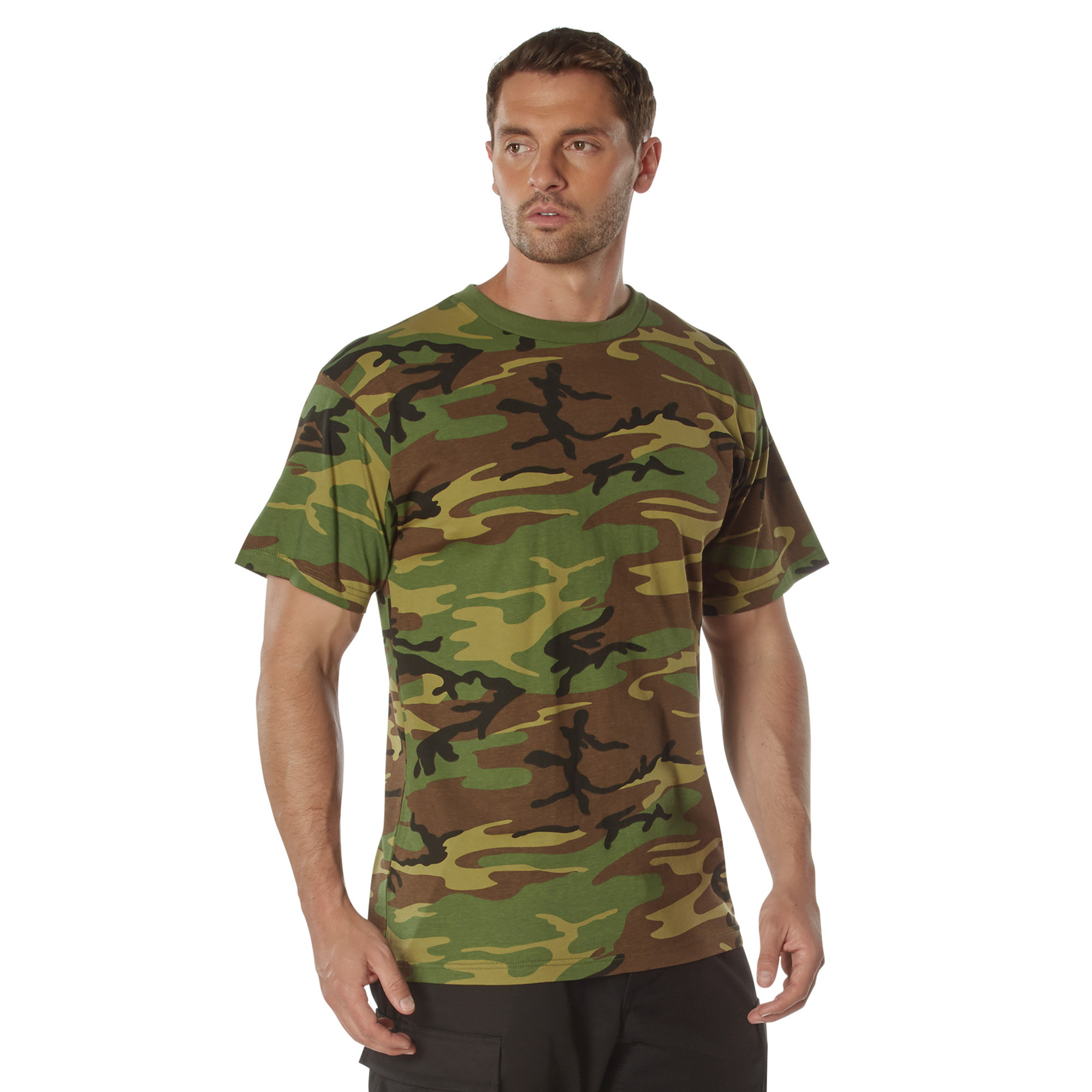 Rothco Camo 100% Cotton T-Shirt - Woodland Camo