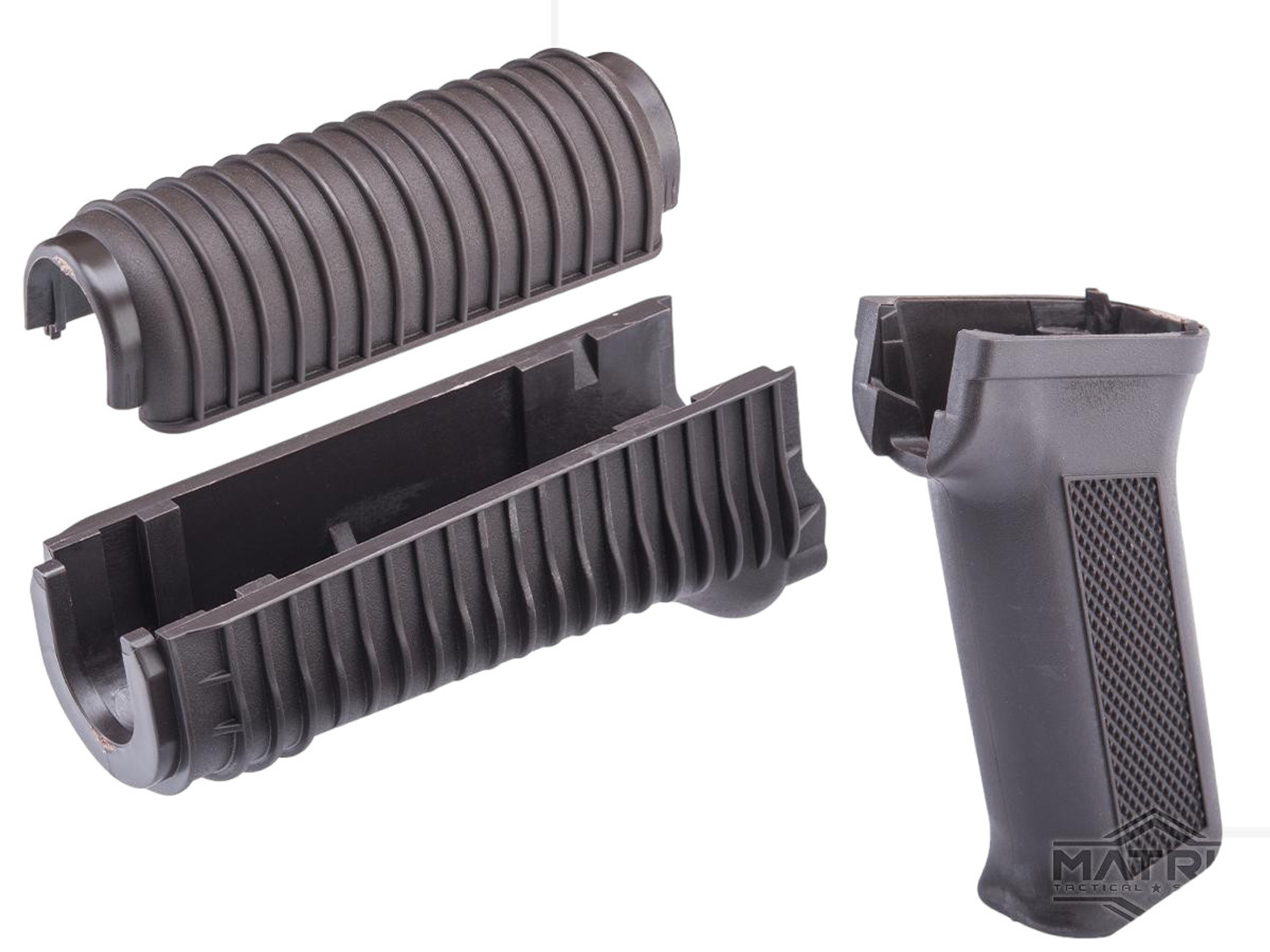 Matrix Krinkov Style Ribbed Handguard Set for AK74U Series Airsoft AEG