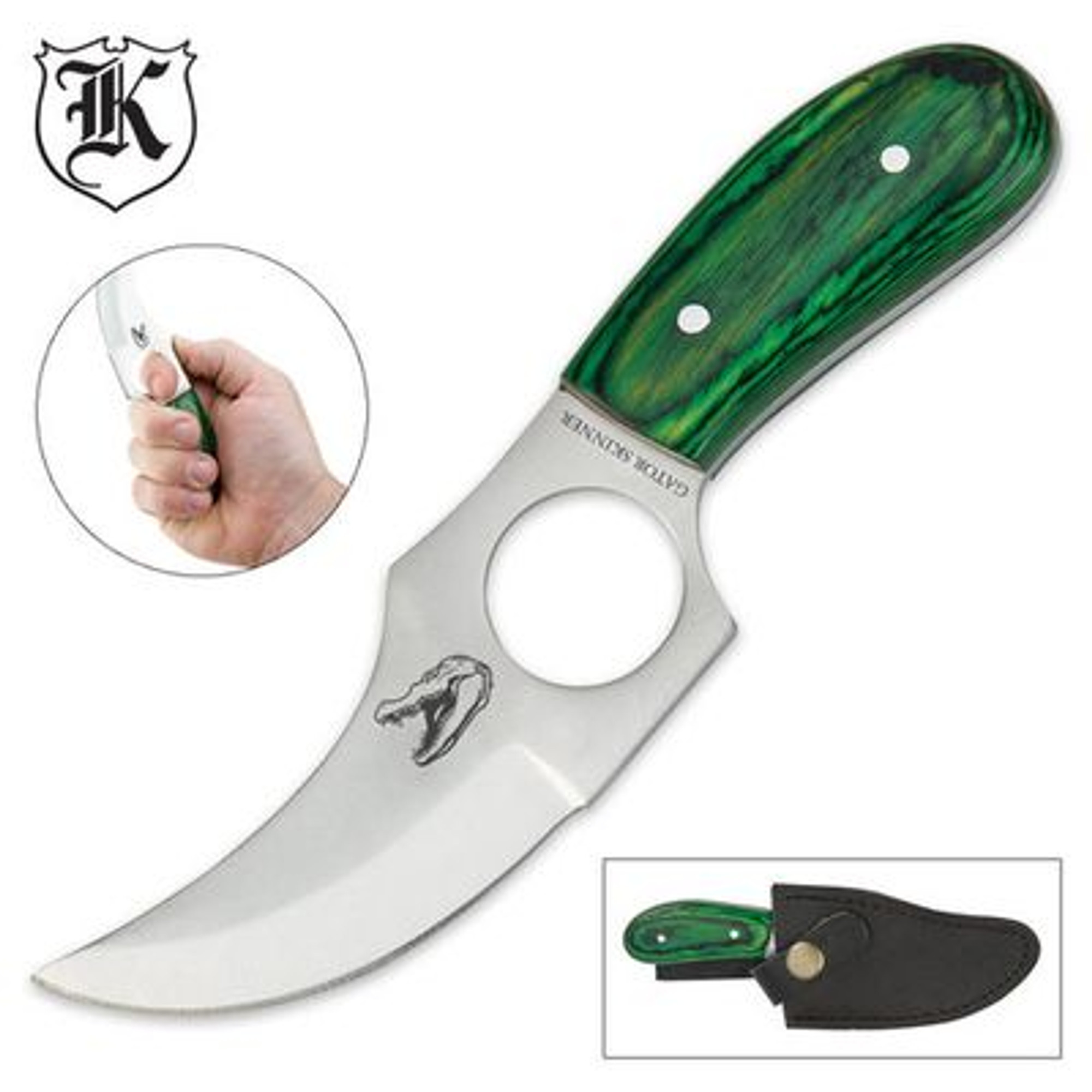 Gator Skinner w/Finger Hole & Sheath