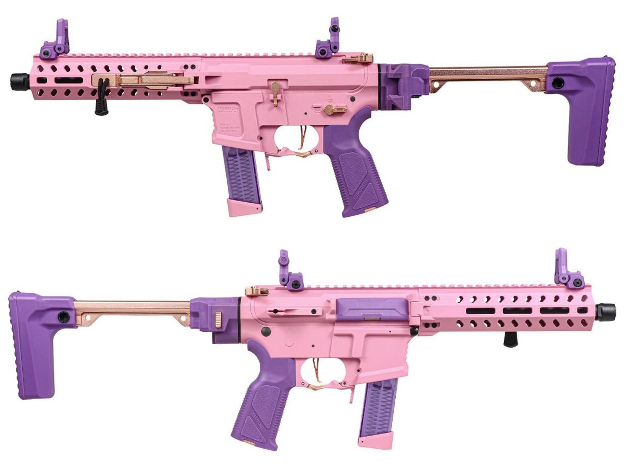 G&G FAR 9 Rapid Folding PCC Airsoft AEG Rifle (Colour: Pink)