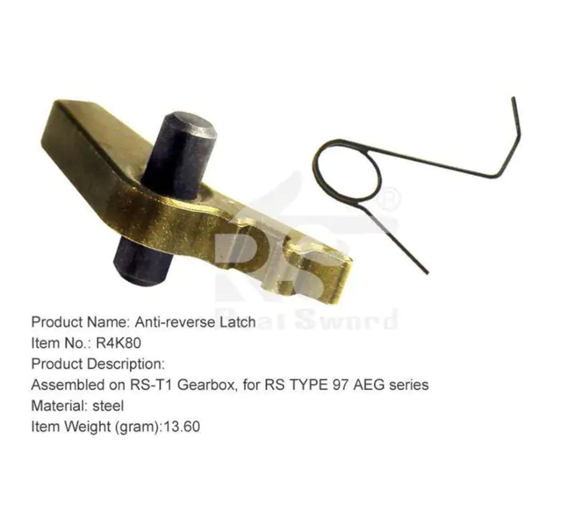 Real Sword Anti-Reverse Latch For Type 97 T1 Gearboxes