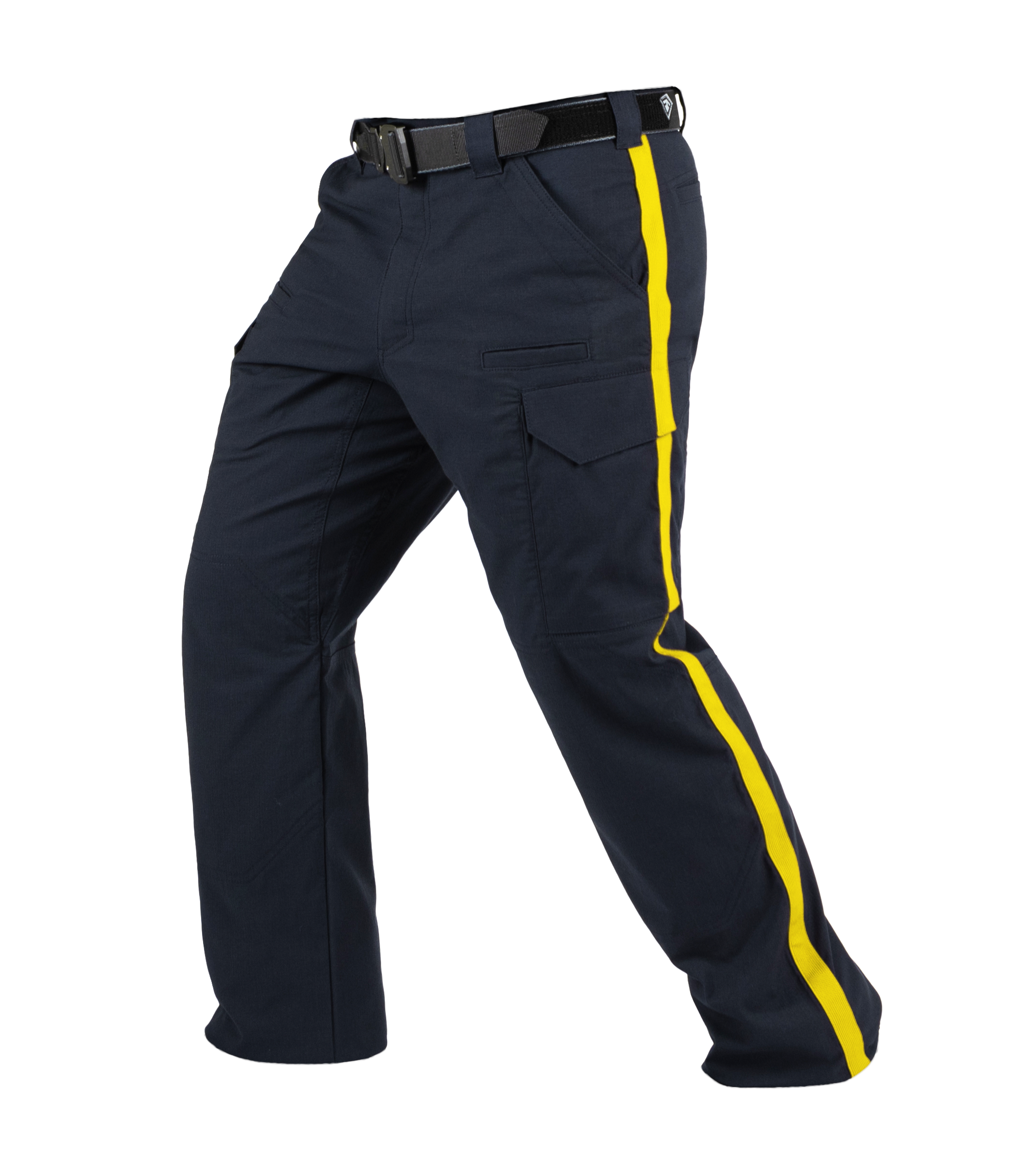 First Tactical Men's V2 Tactical Pant - Yellow Stripe (RCMP) - Midnight Navy