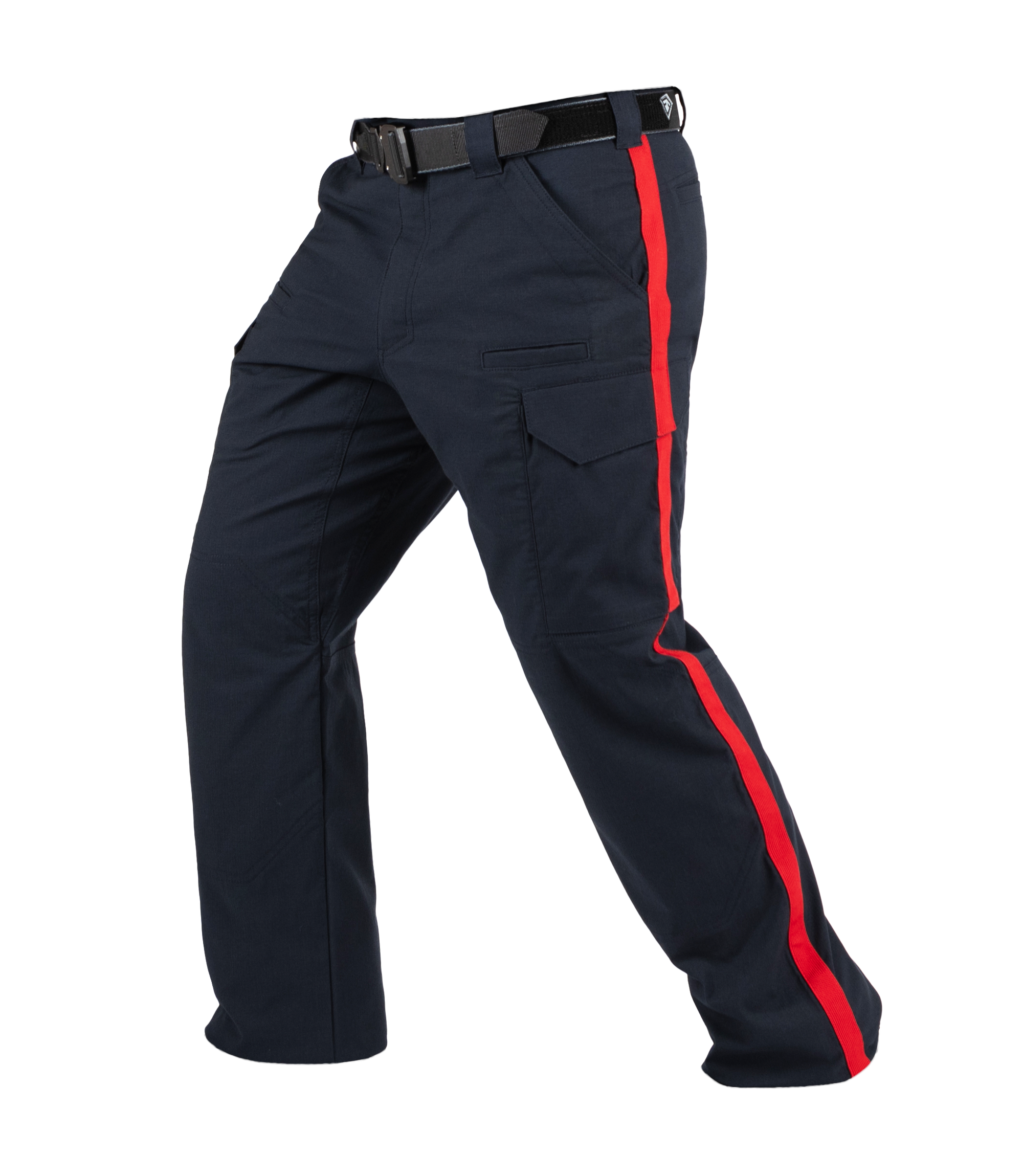 First Tactical Men's V2 Tactical Pant - 1" Red Stripe - Midnight Navy