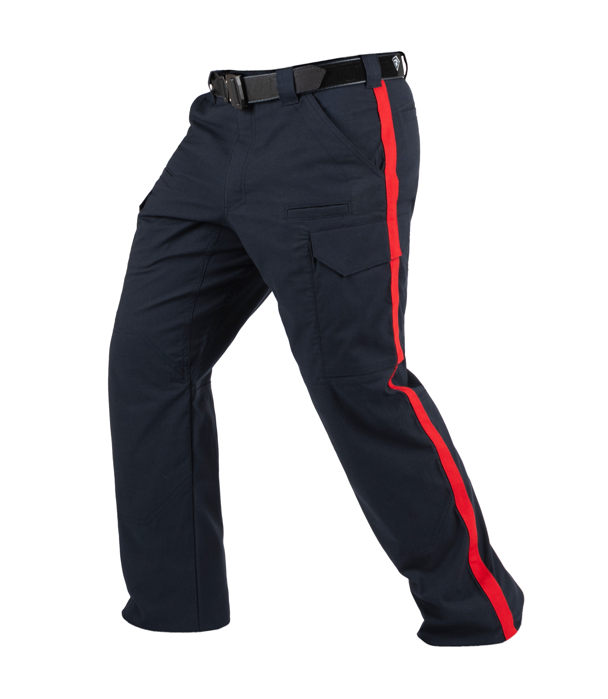 First Tactical Men's V2 Tactical Pant - 1/2" Red Stripe - Midnight Navy