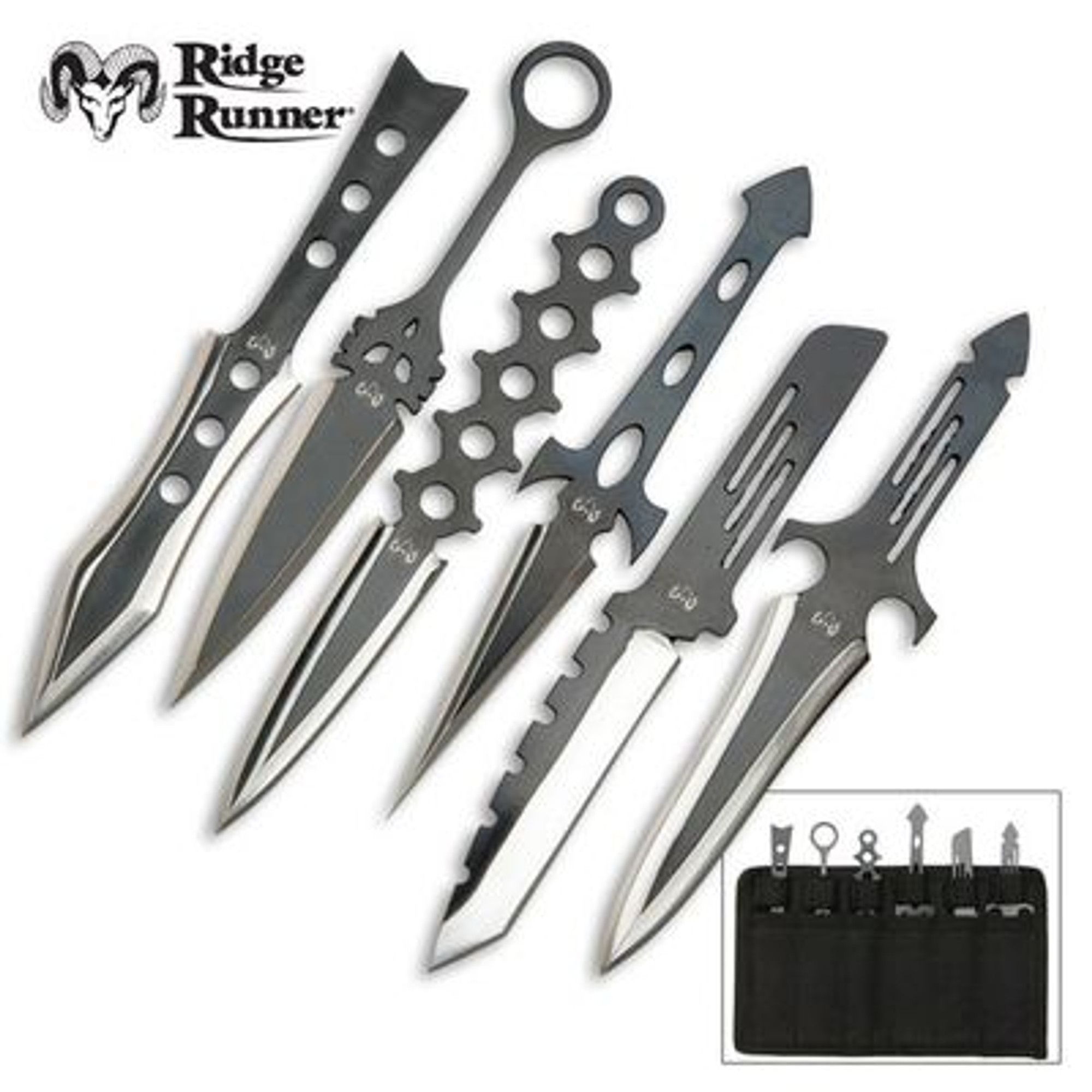 6 Piece Ridge Runner Lightning Throwing Knives