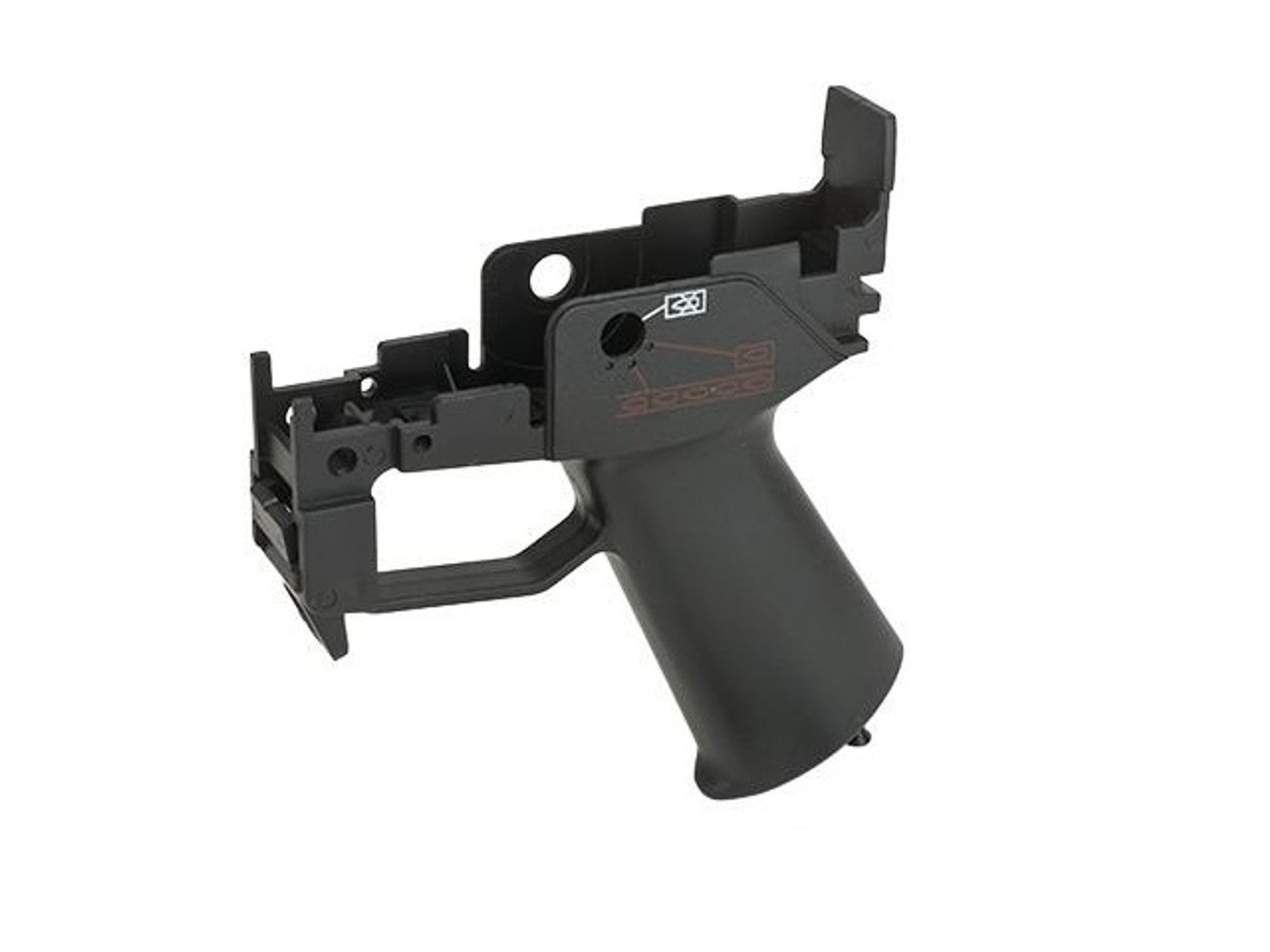 JG Replacement Grip and Magazine Catch Assembly for G36 Series Airsoft AEG Rifles - Black
