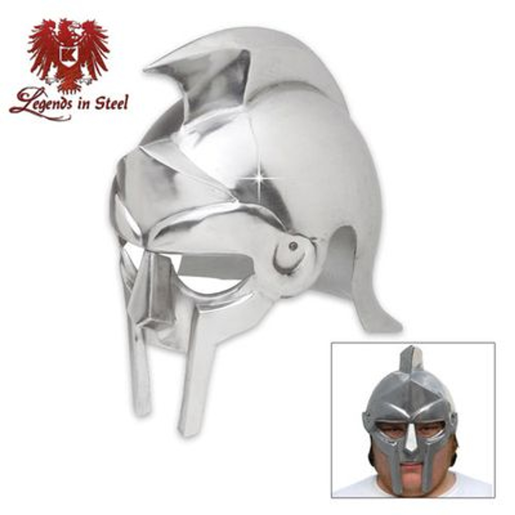Legends in Steel Gladiator Warrior Steel Helmet