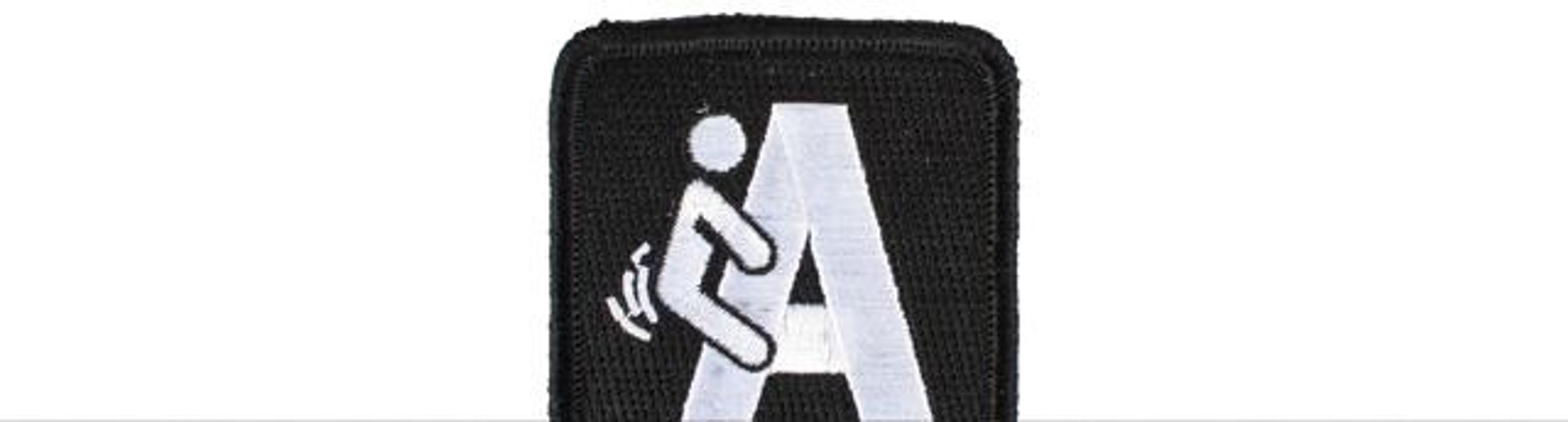 MATRIX Tactical IFF "F'ing A" Embroidered Hook and Loop Patch - Black & White