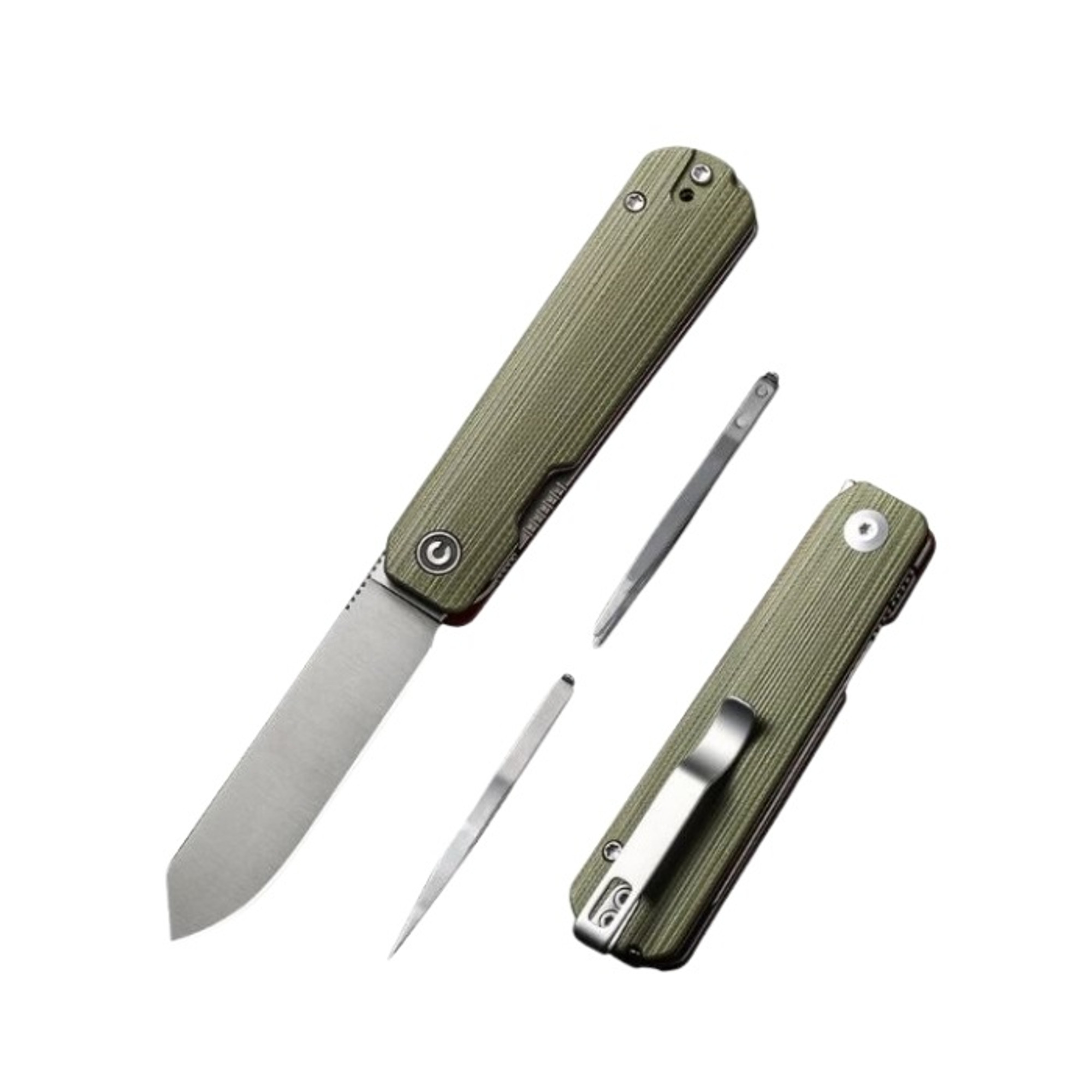 CIVIVI Sendy Flipper Satin Nitro-V Green G-10