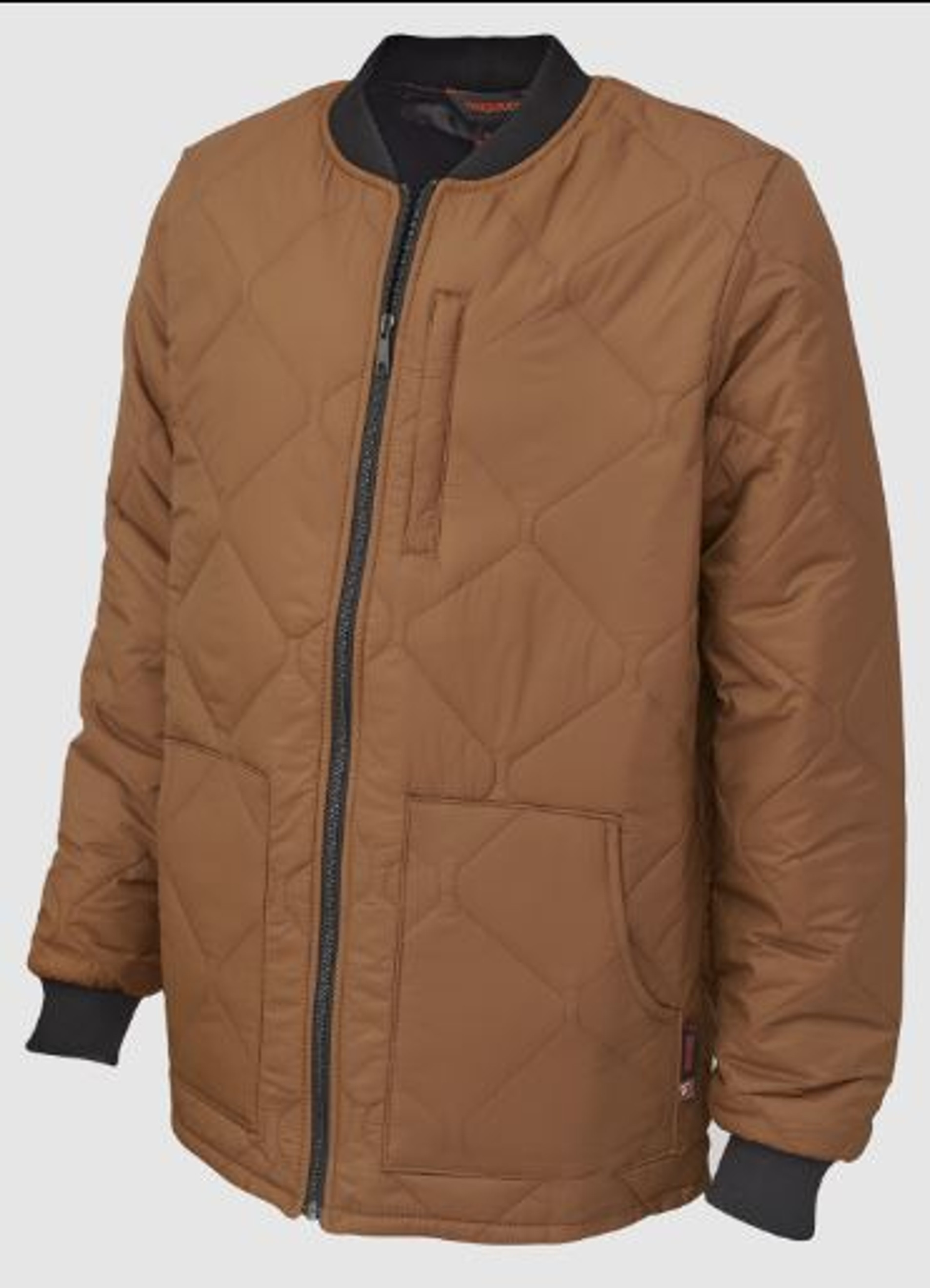 Quilted Freezer Jacket With PrimaLoft Insulation (Brown)