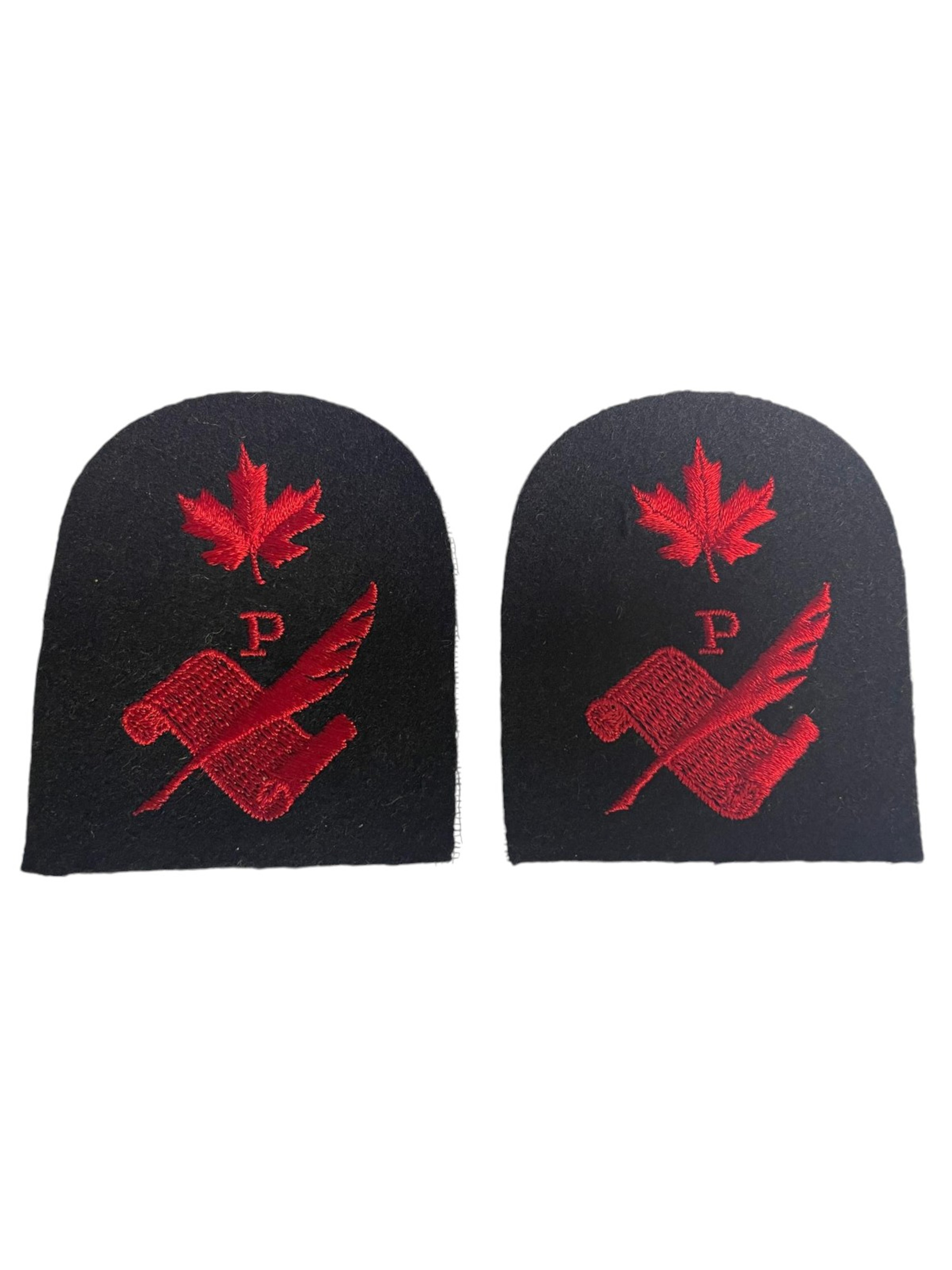 Royal Canadian Navy Pay Writer Trade Shoulder Badge Set