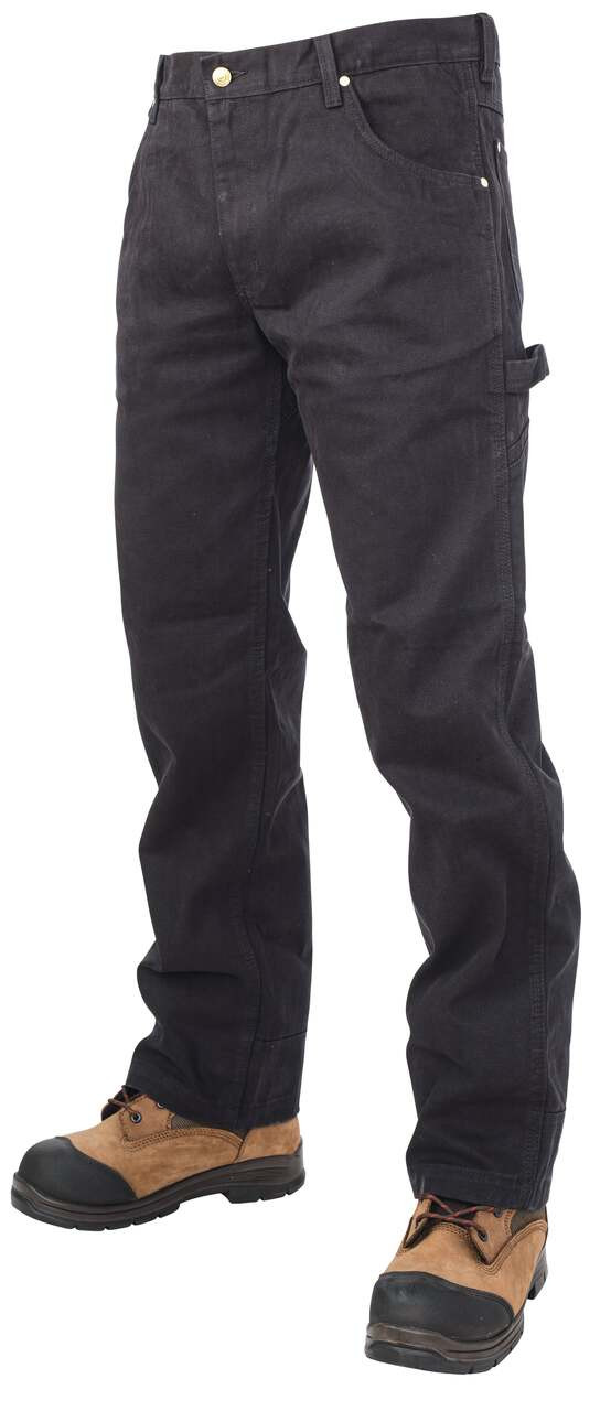 Loose Fit Washed Duck Pant (Color: Black)