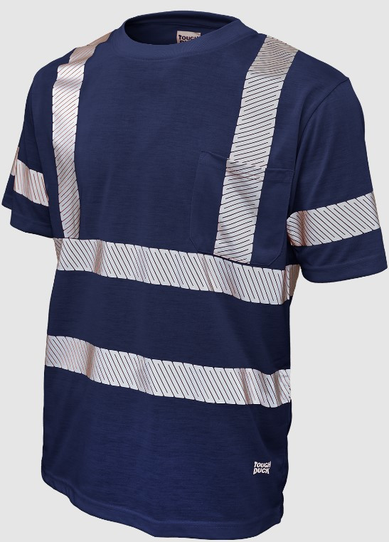 Polyester Jersey Short Sleeve Safety T-Shirt (Navy)