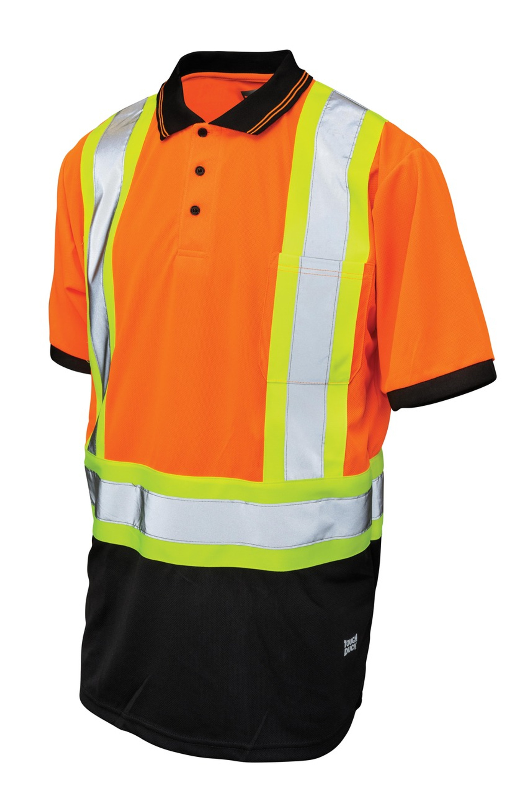 Birdseye Mesh Short Sleeve Safety Polo Shirt (Fluorescent Orange)