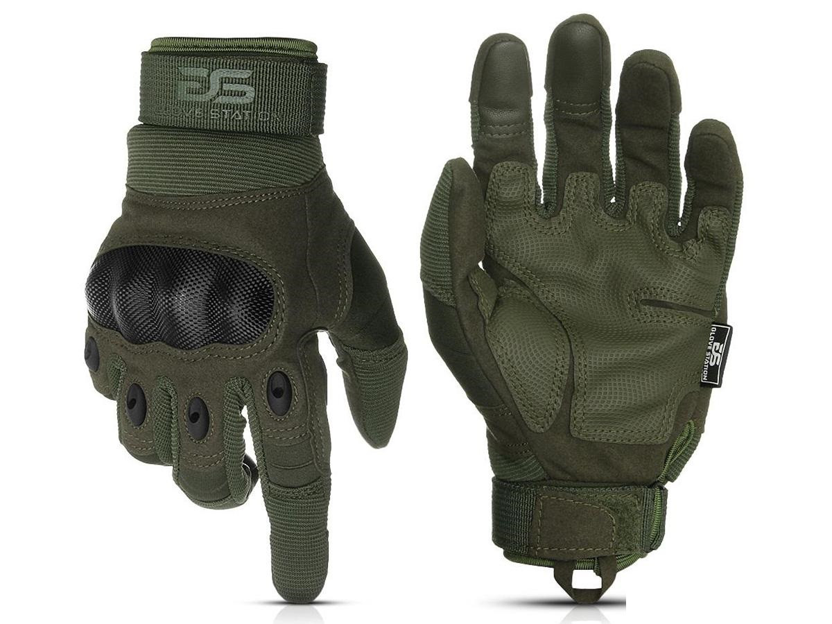 Glove Station The Combat Taktische Handschuhe – Fingerlos, Schwarz, Größe L, Für Motorrad & Outdoor