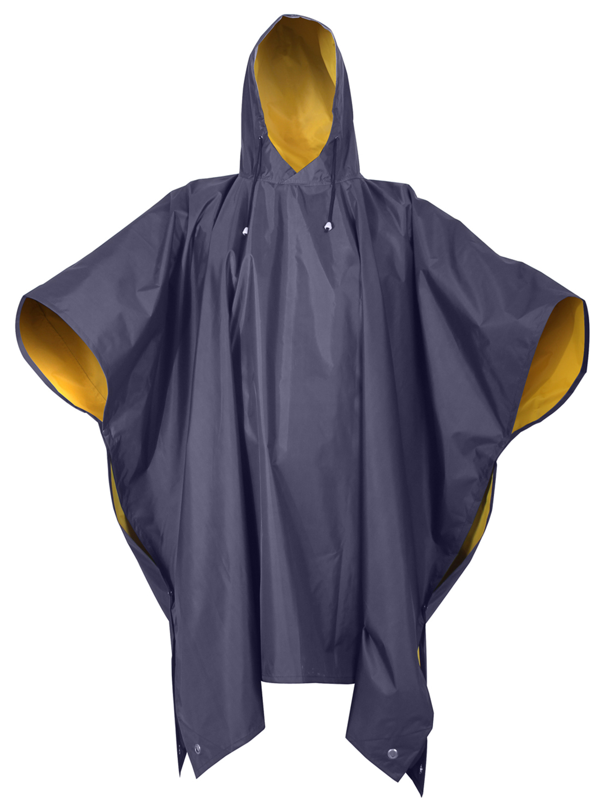 Reversible Poncho PVC - Yellow/Navy Blue