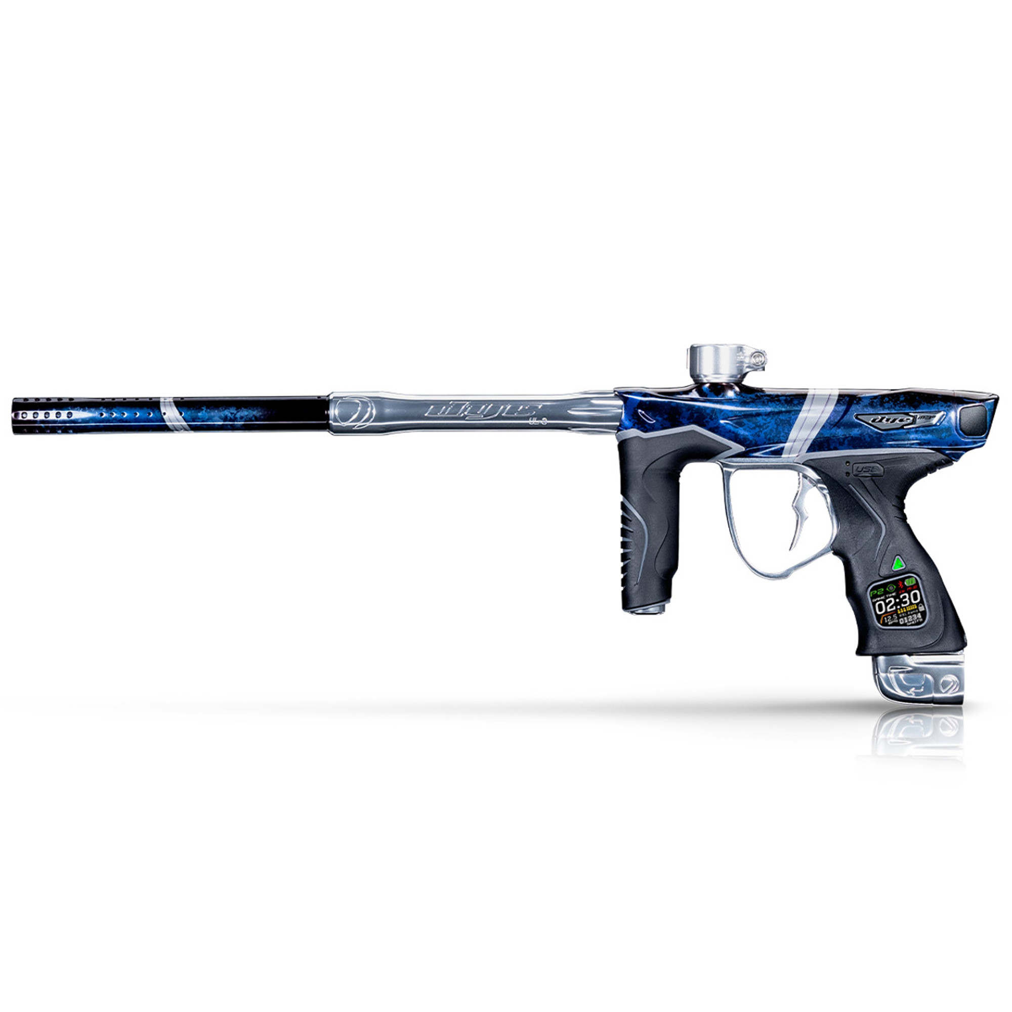 DYE M3+ Paintball Gun - Flow Indigo/Clear PGA