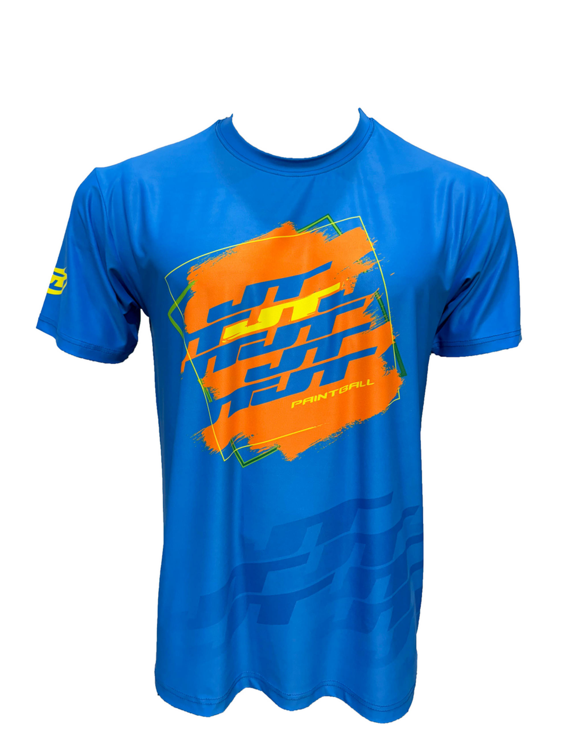 JT Stretchy Soft Paintball T-Shirt Blue/Orange