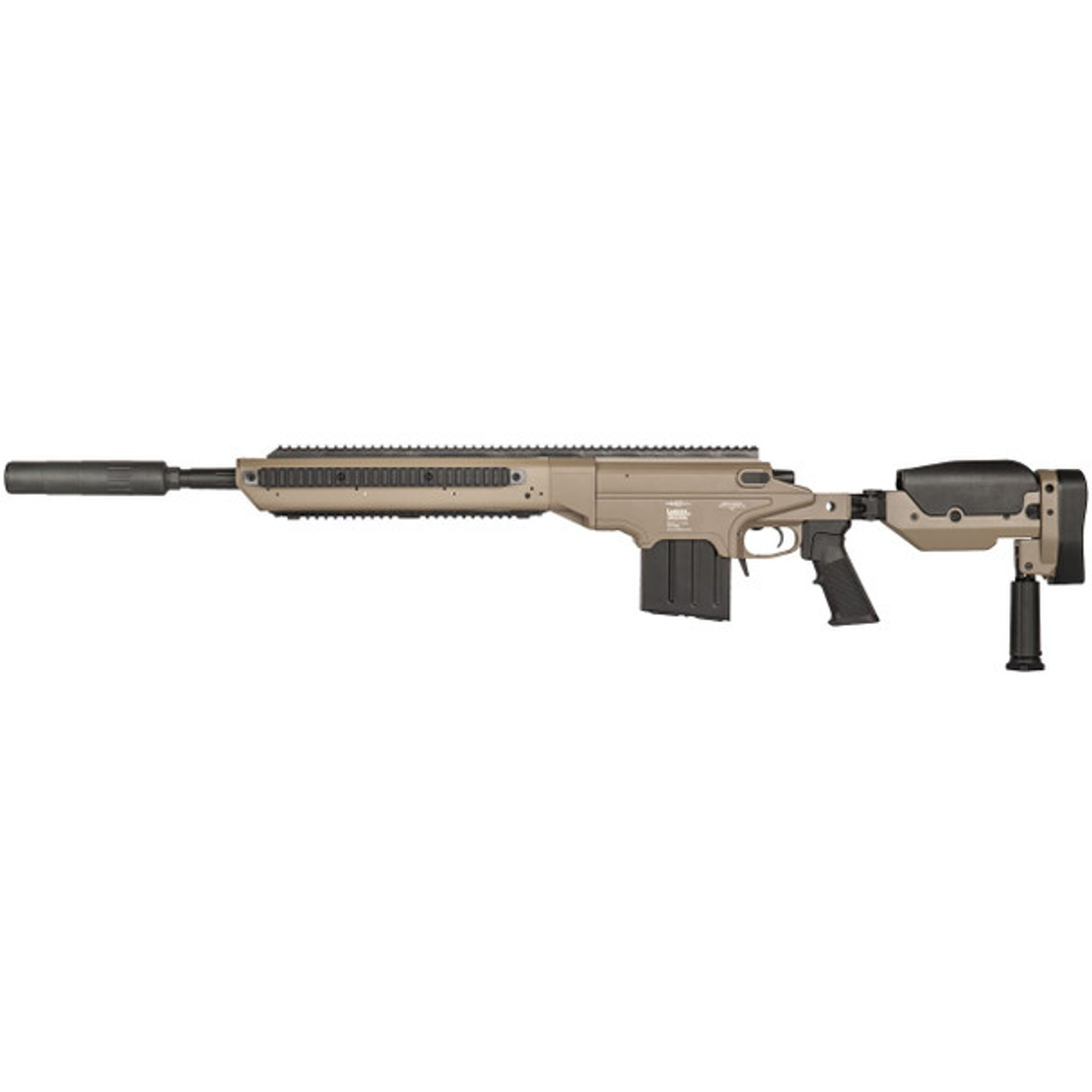 Lancer Tactical Airsoft Sniper Rifle with Folding Stock Tan