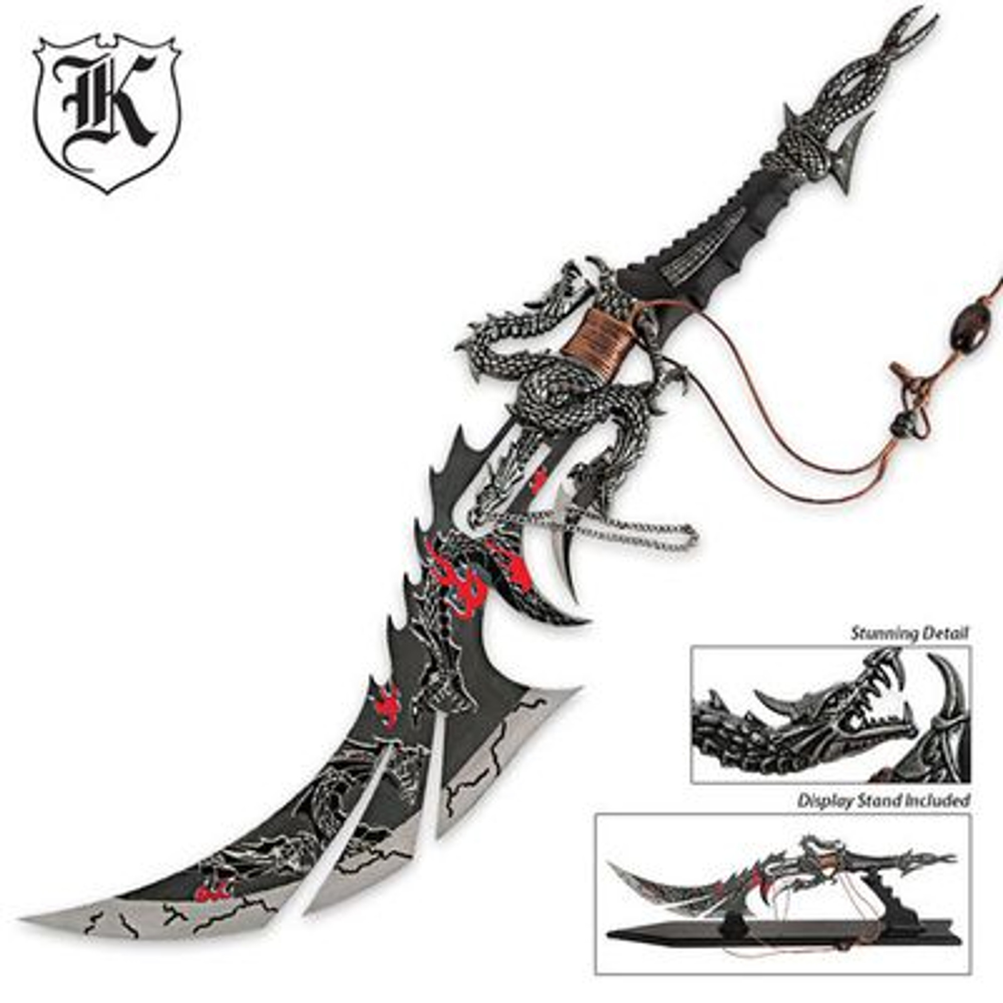 Piercing Dragon Death Ray Sword w/Display