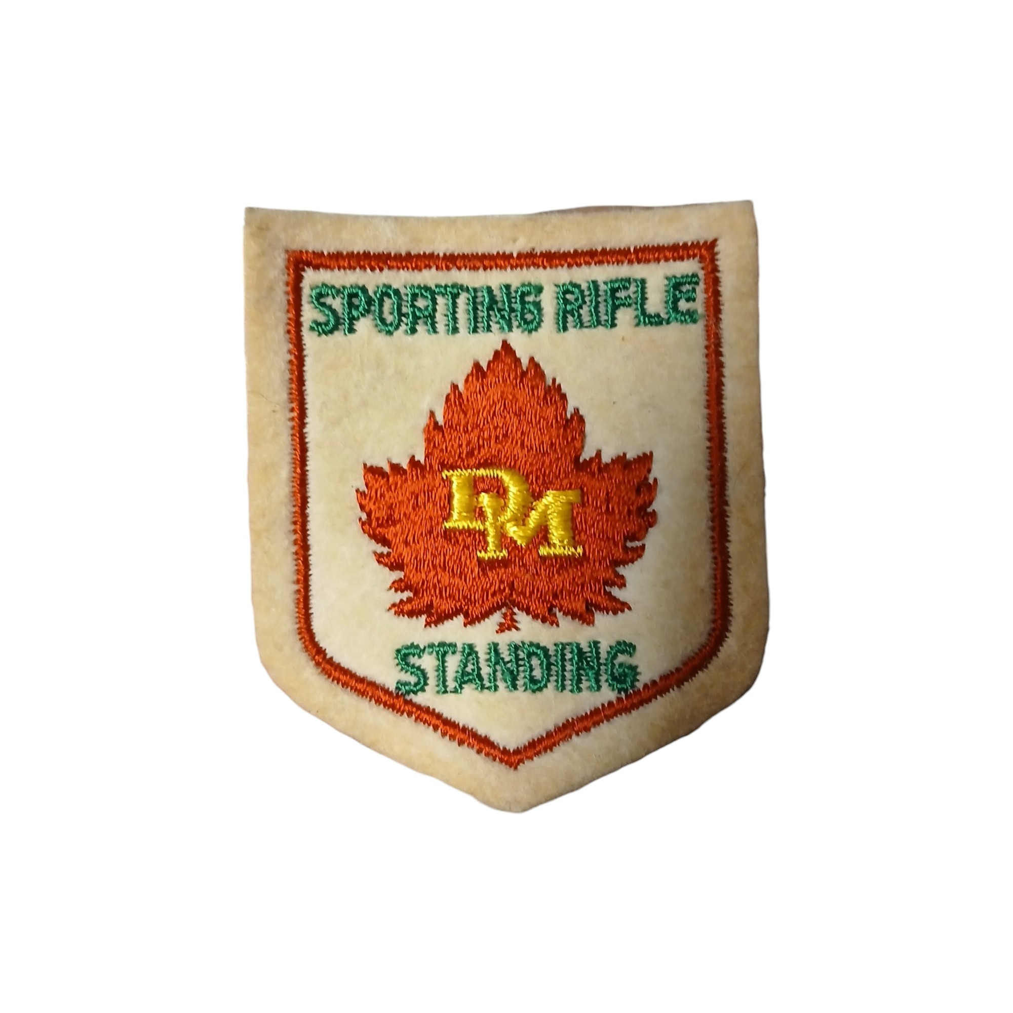 Vintage Embroidered Canadian Sport Shooting Patch - Sporting Rifle Standing