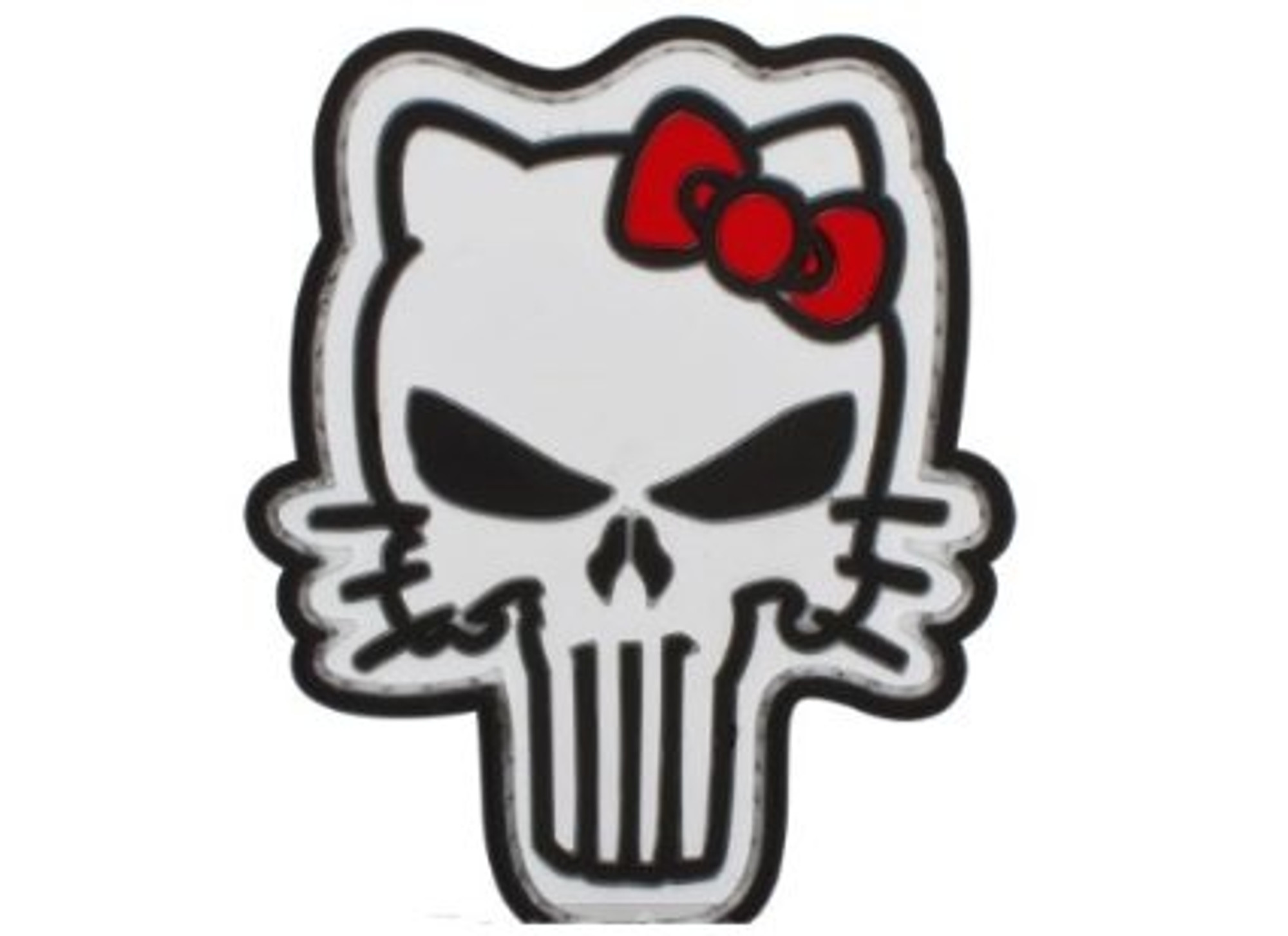 Hello Punisher PVC - Morale Patch - Black/White