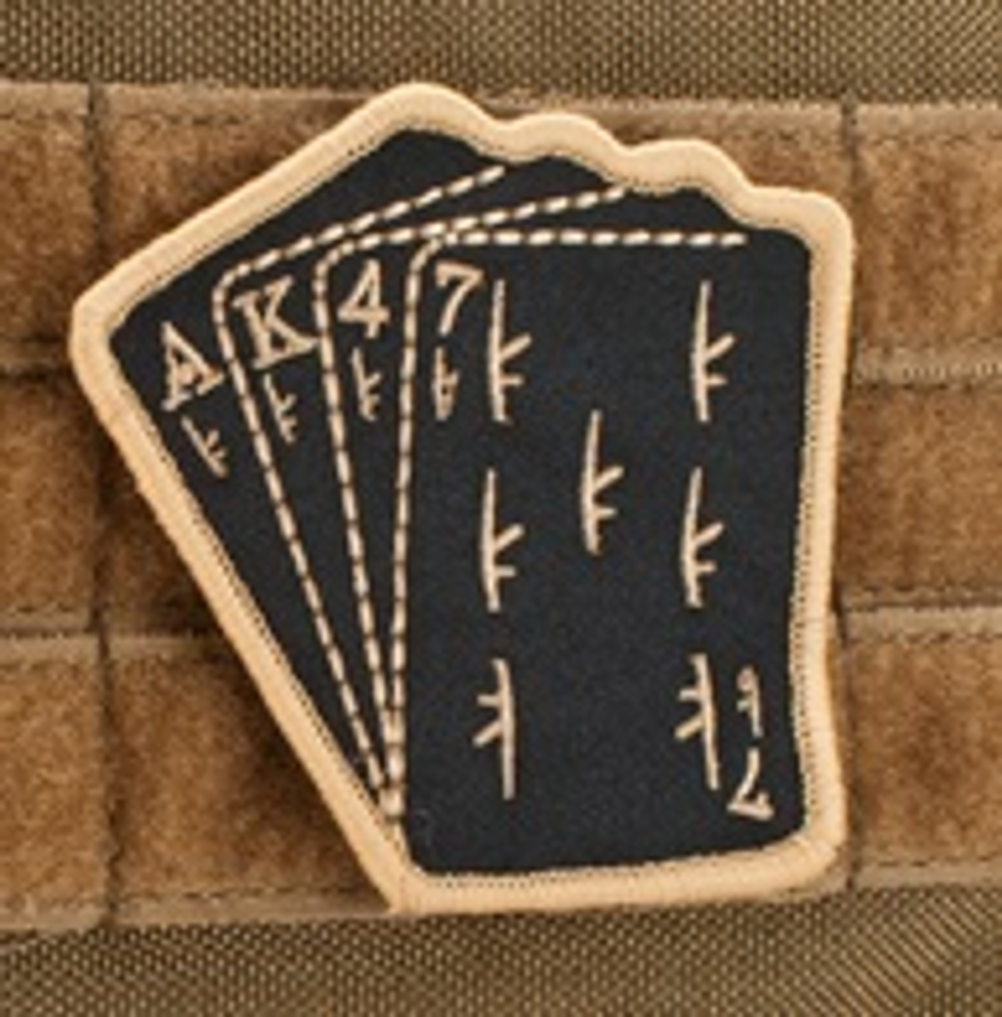 TMC Poker AK47 Morale Patch - Black/Tan