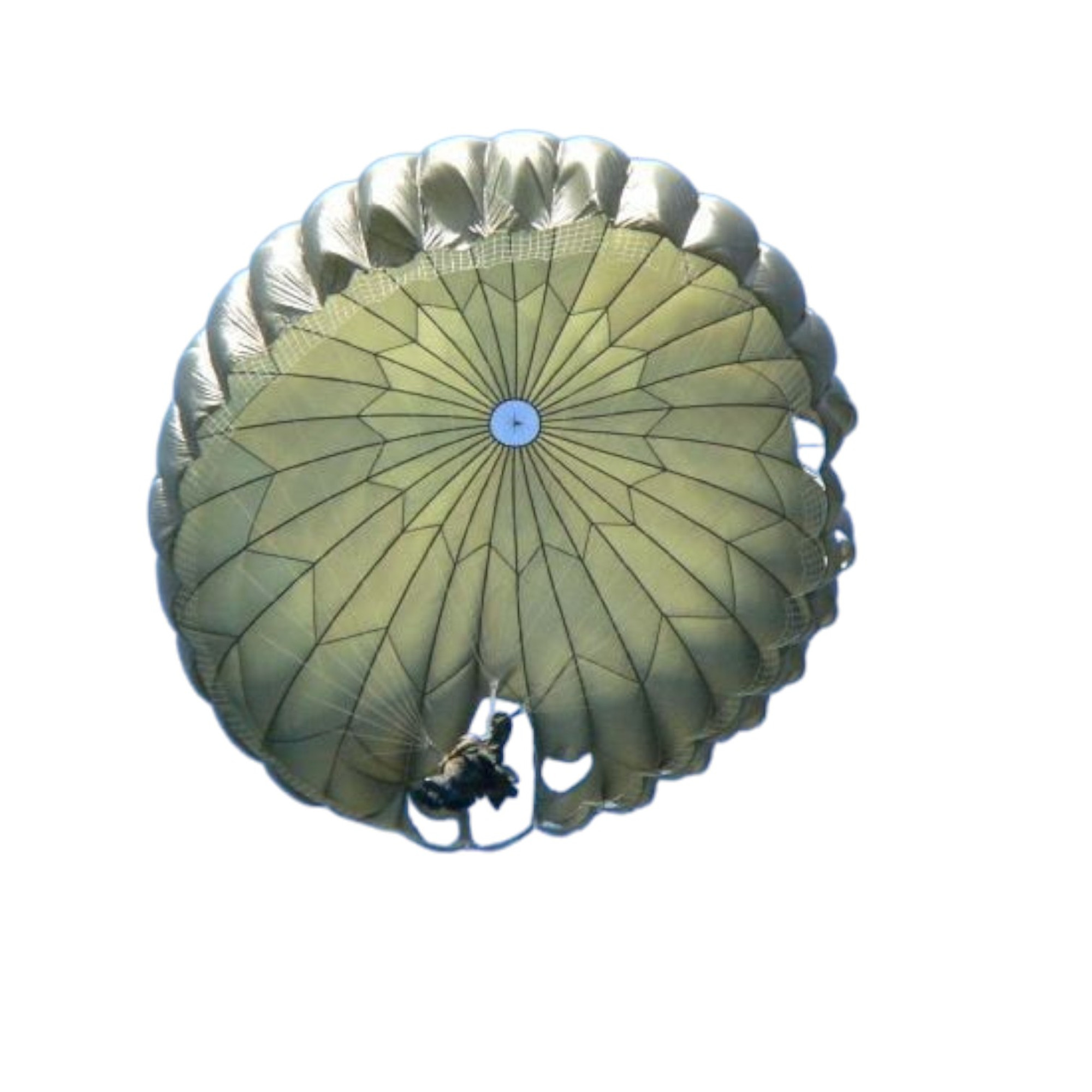 U.S. Armed Forces  35' Vented Survival Parachute W/O Shroud Lines - Cut Lines U.S. Armed Forces  35' Vented Survival Parachute W/O Shroud Lines - Cut Lines