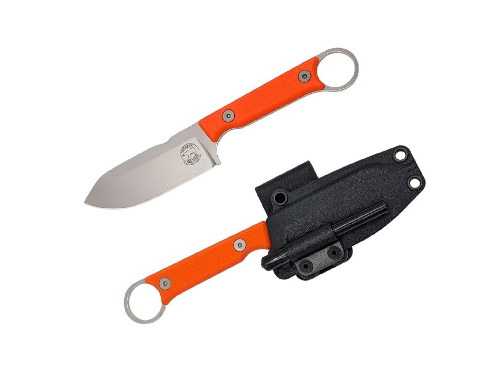 White River Firecraft FC 3.5 Pro Fixed Blade Knife MagnaCut G10 Orange Kydex Sheath