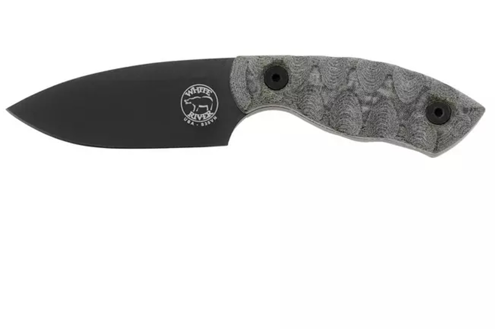 White River GTI 3 Fixed Blade Knife Black Micarta Black/OD