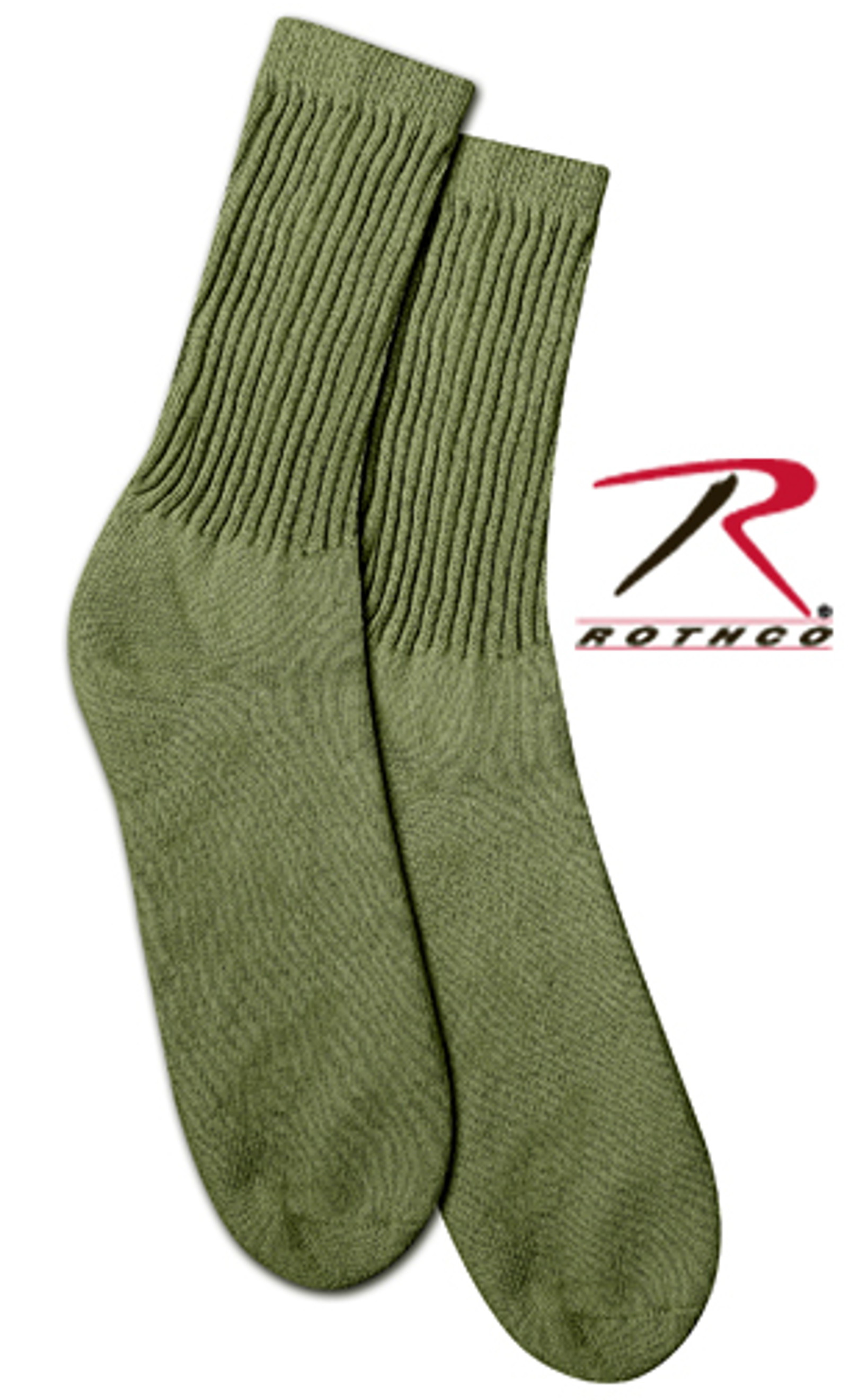 Rothco Athletic Crew Socks - Olive Drab