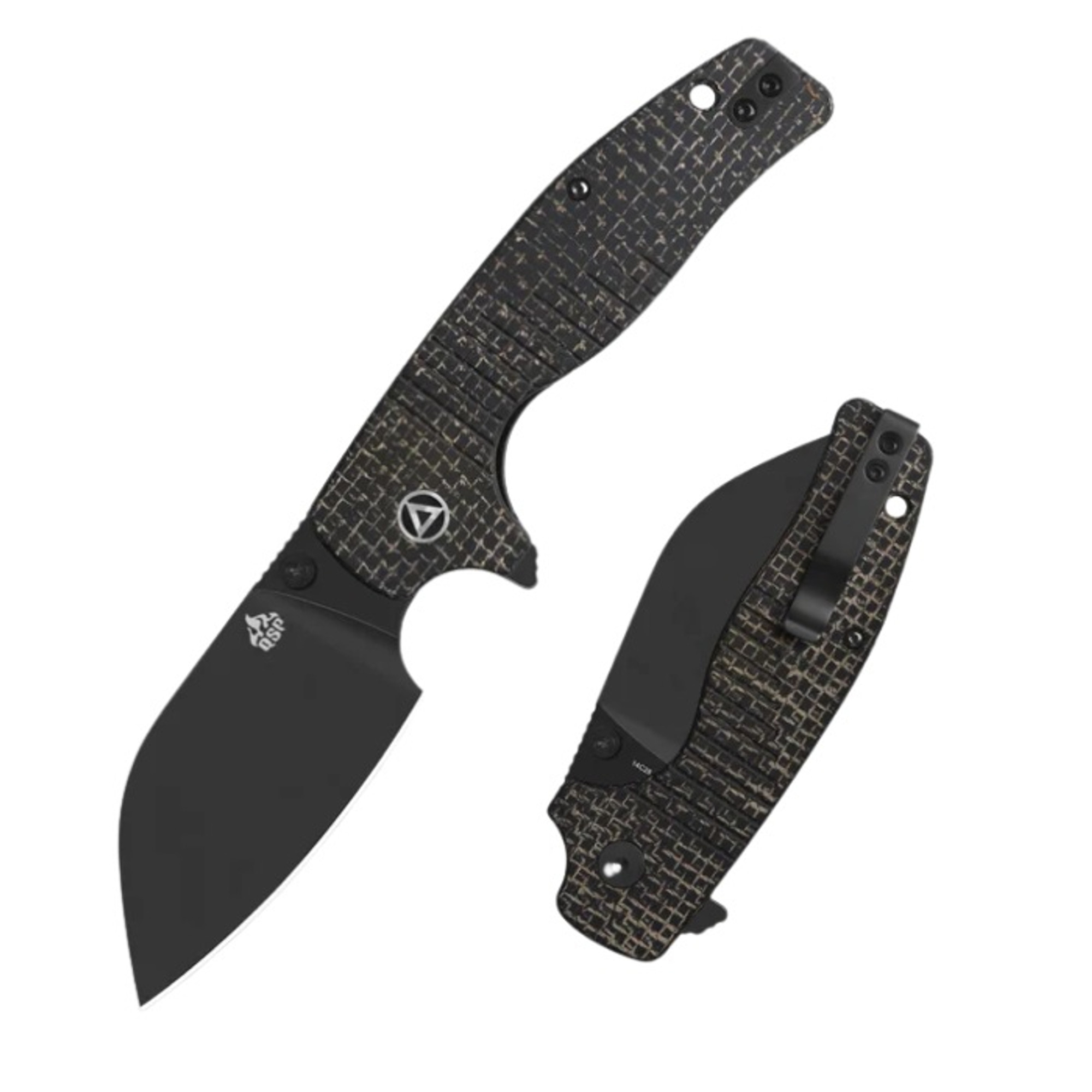 QSP Chefmaster Flipper Black Micarta Brown QSP Chefmaster Flipper Black Micarta Brown