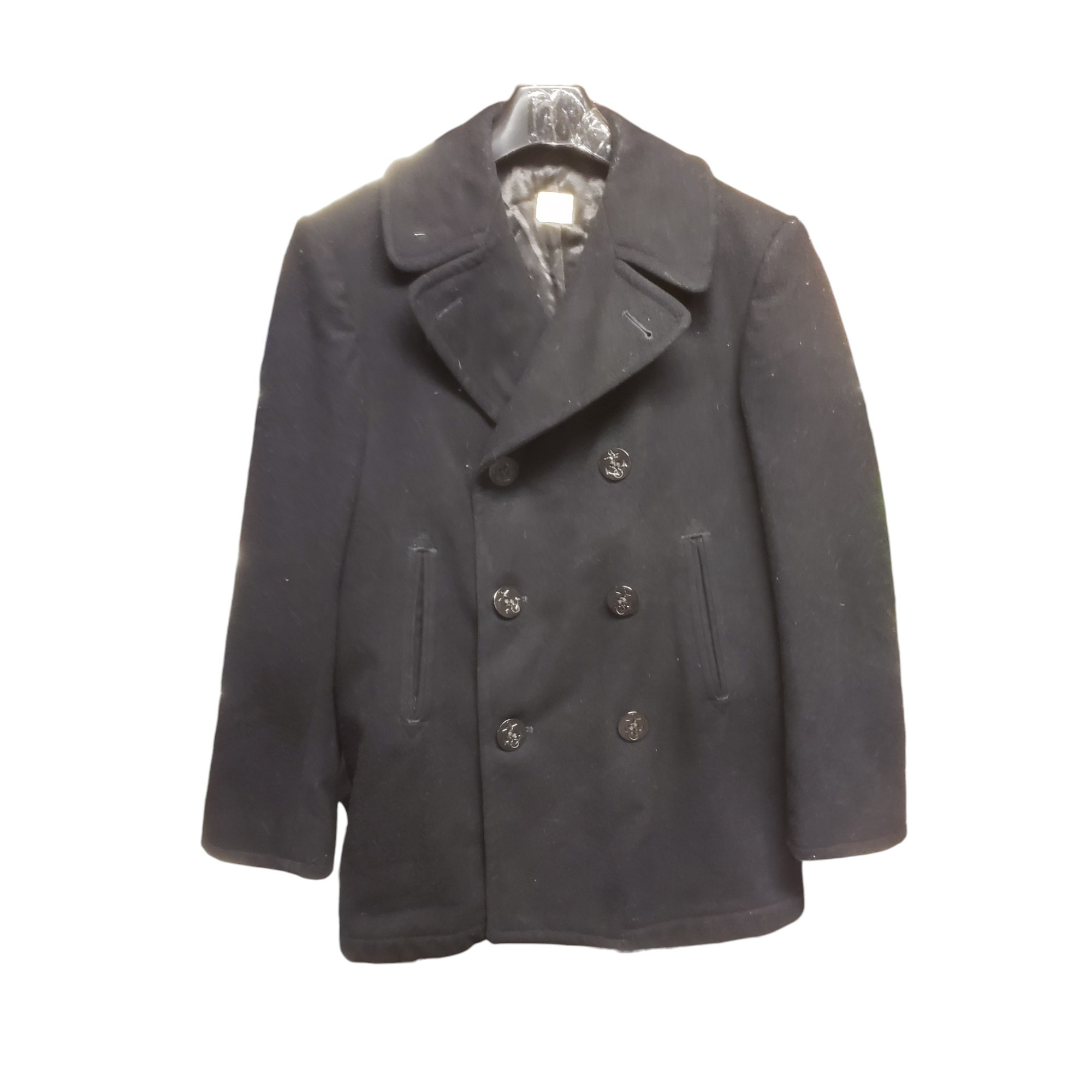 U.S. Armed Forces Navy Pea Coat - Size 38L - Dated 1990
