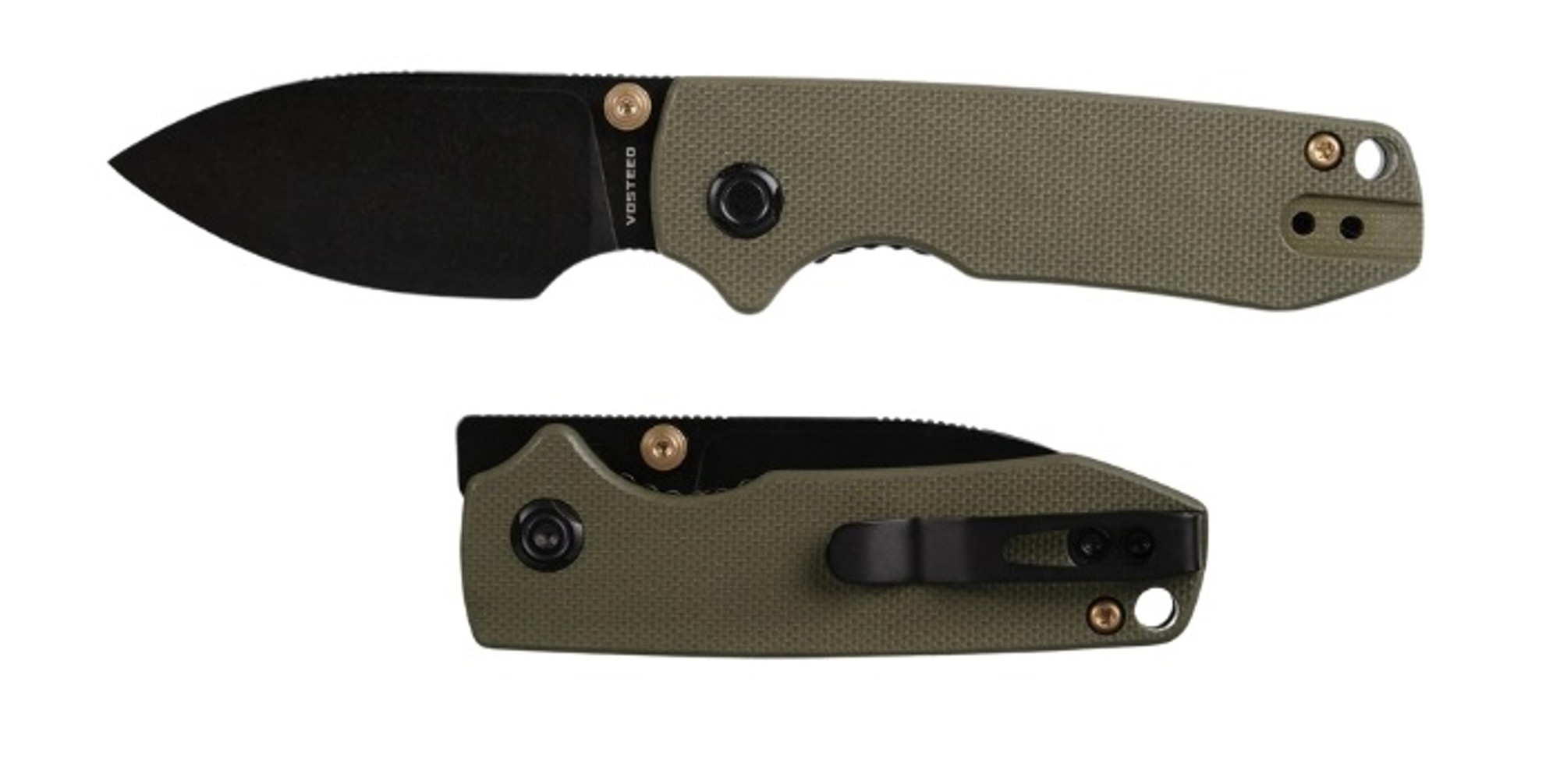Vosteed Raccoon Cub Flipper Black G10 Green