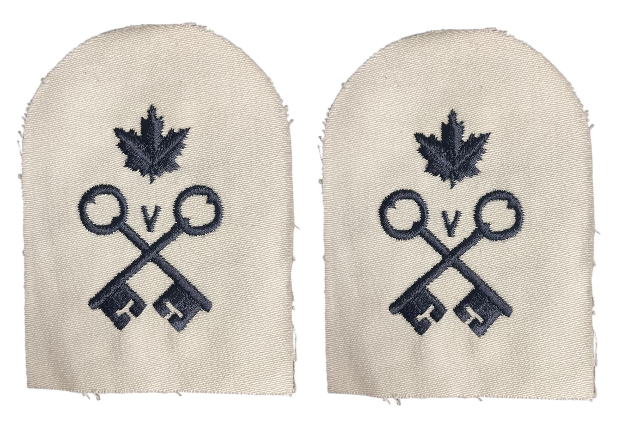 Royal Canadian Navy Victualling Storesman Trade Sleeve Badge Blue Set
