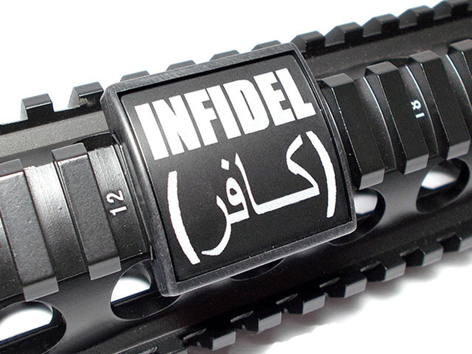 Custom Gun Rails (CGR) Small Laser Engraved Aluminum Rail Cover - Infidel