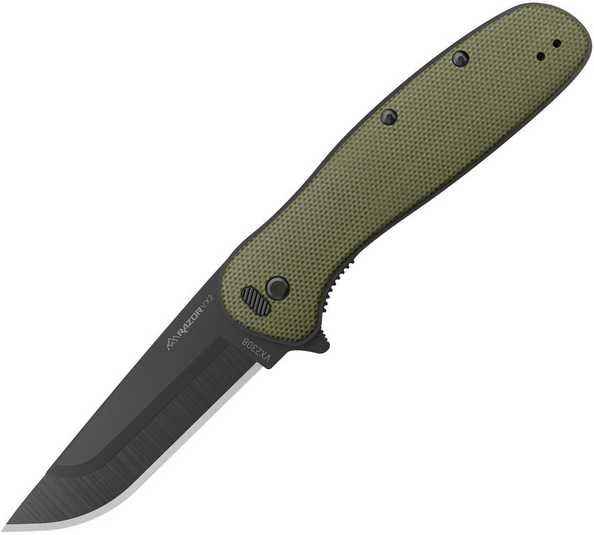 OUTDOOR EDGE Razor VX2 Linerlock Green G10