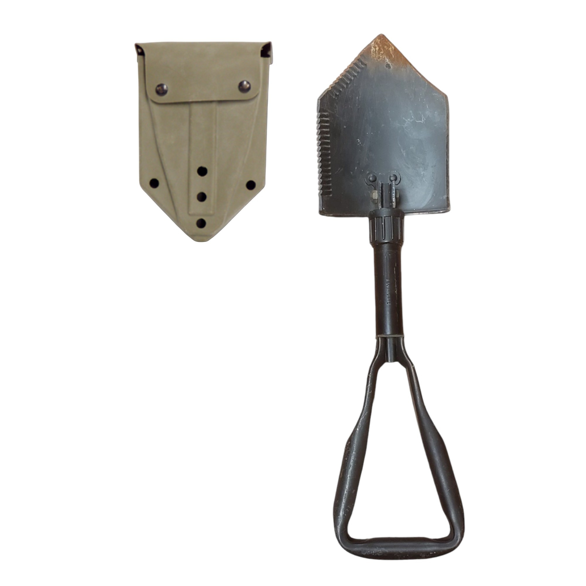 U.S. Armed Forces Tri-Folding Shovel W/ Rubber Cover
