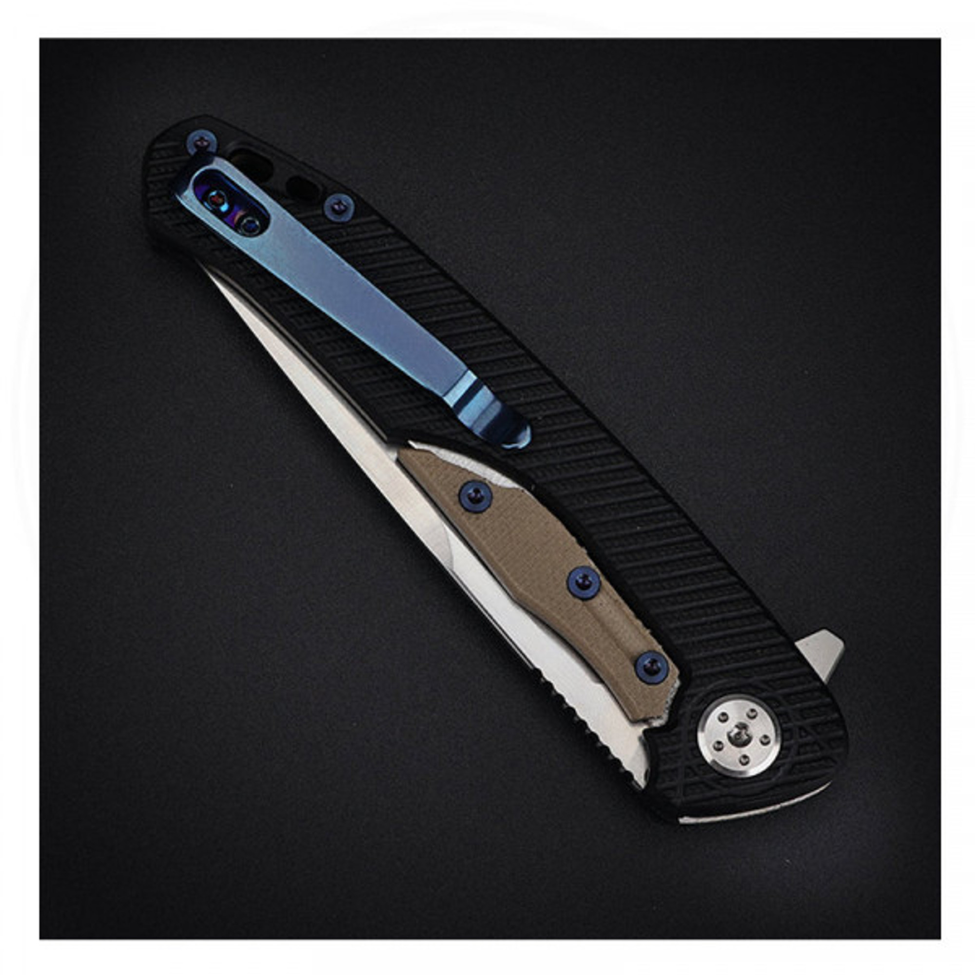 WithArmour Flint Flipper Folding Knife, D2 Steel, G10 Black