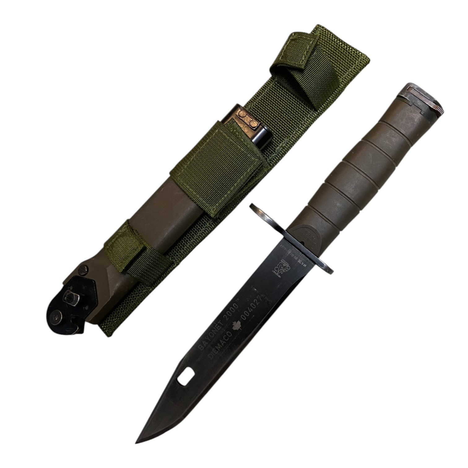 Canadian Armed Forces C7/C8 Eickhorn Solingen Bayonet 2000 W/ Scabbard & Frog