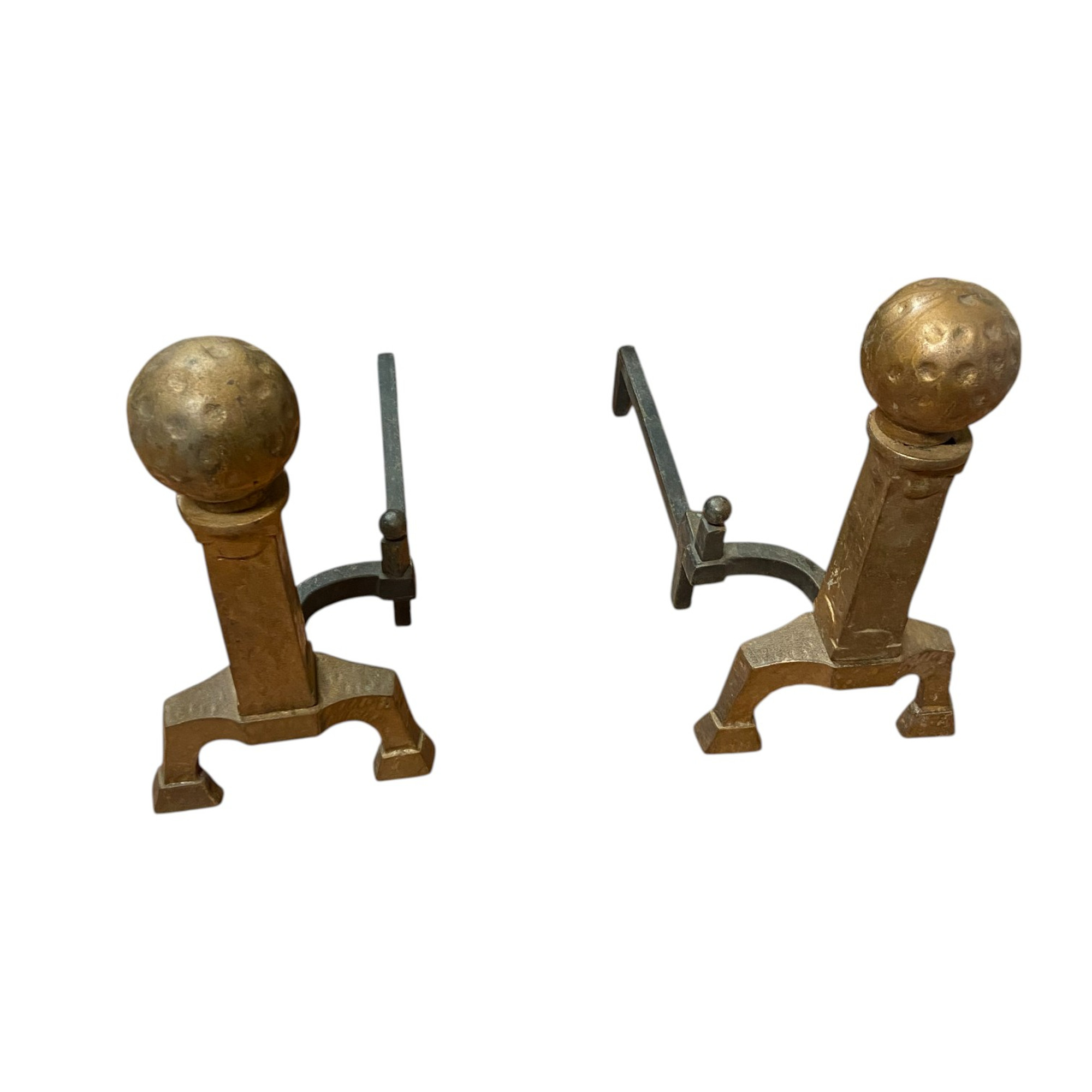 Antique Cast Irons Fireplace Andirons