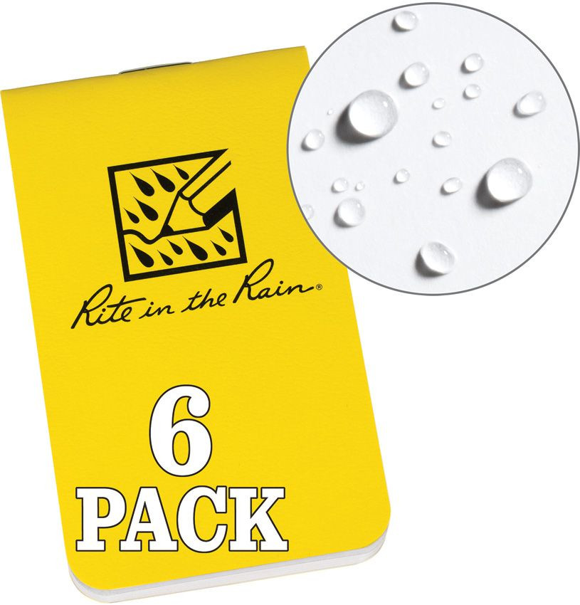 Rite in the Rain OTG Notebook Yellow- 6pk