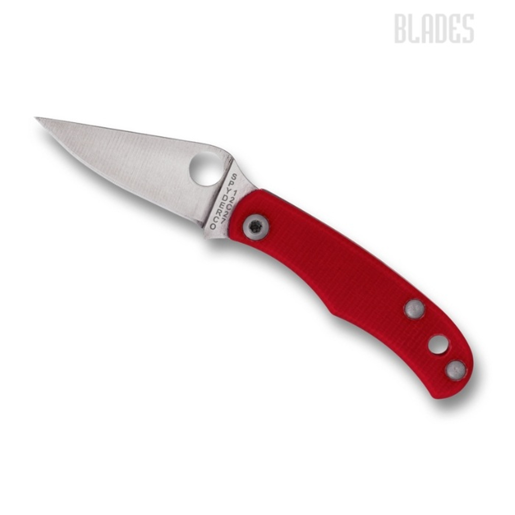 Spyderco Bug Slipjoint Folding Knife Satin G10 Red