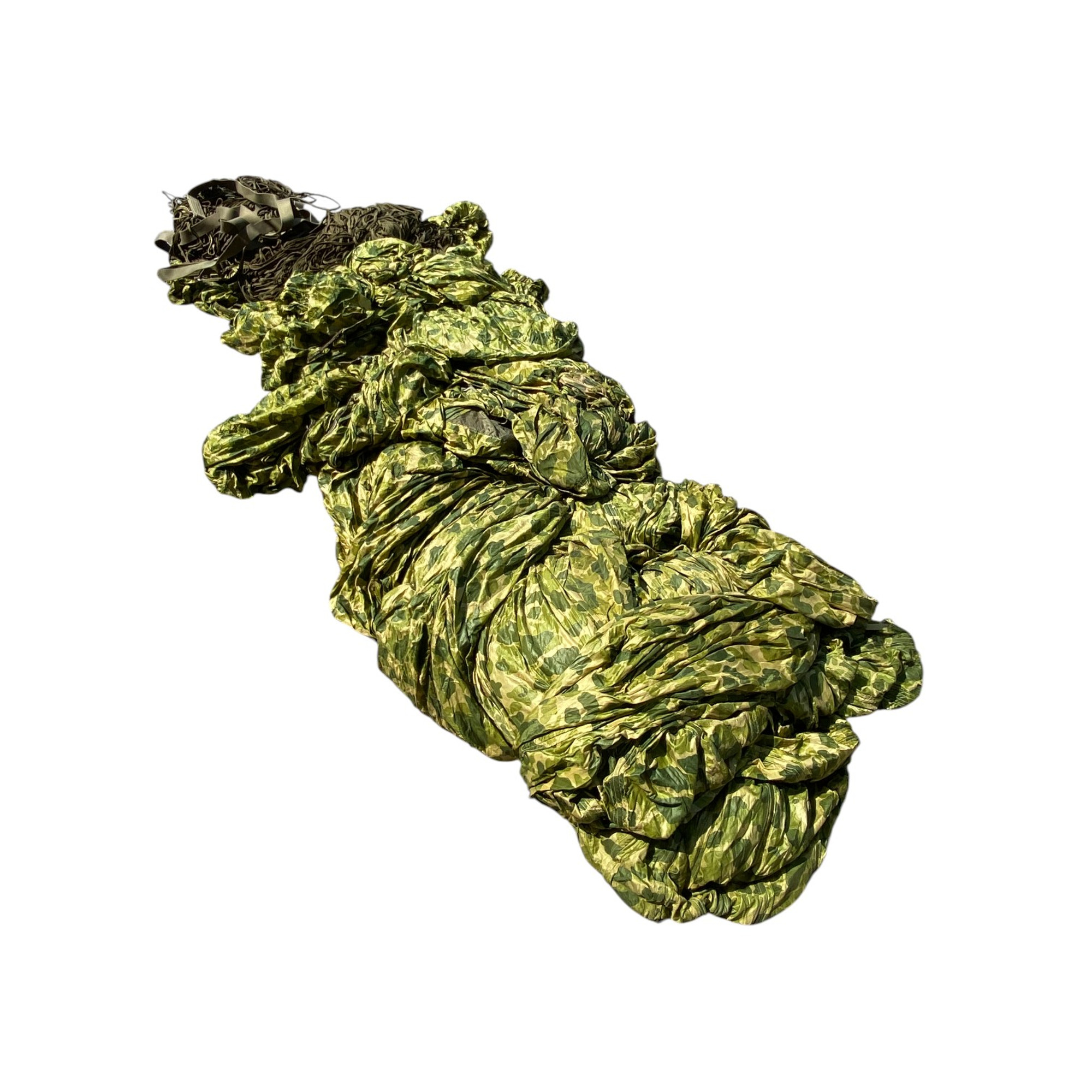 U.S. Armed Forces 64' Frogskin Camouflage Parachute W/ Lines & Risers