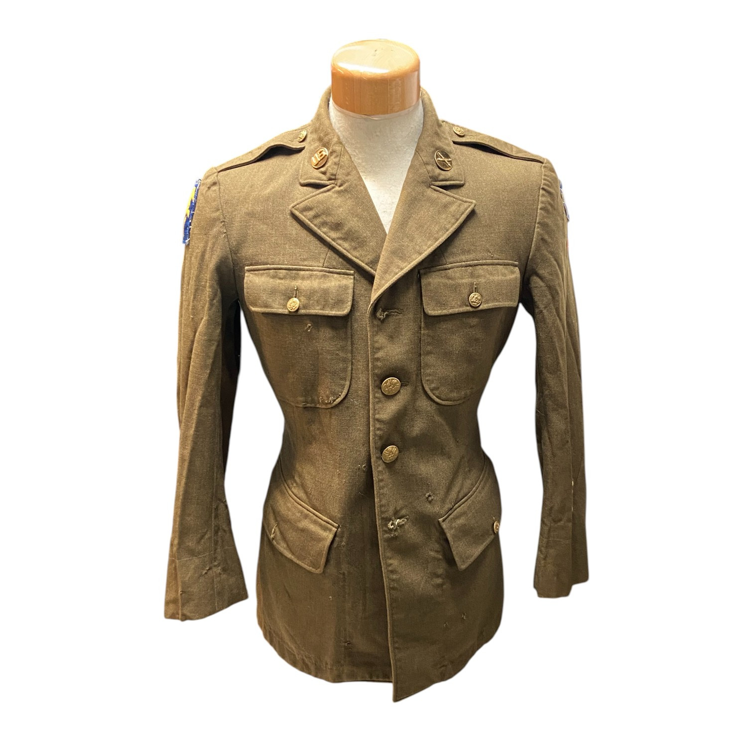 WW2 U.S. Army Dress Jacket W/ Patches - Dated 1940