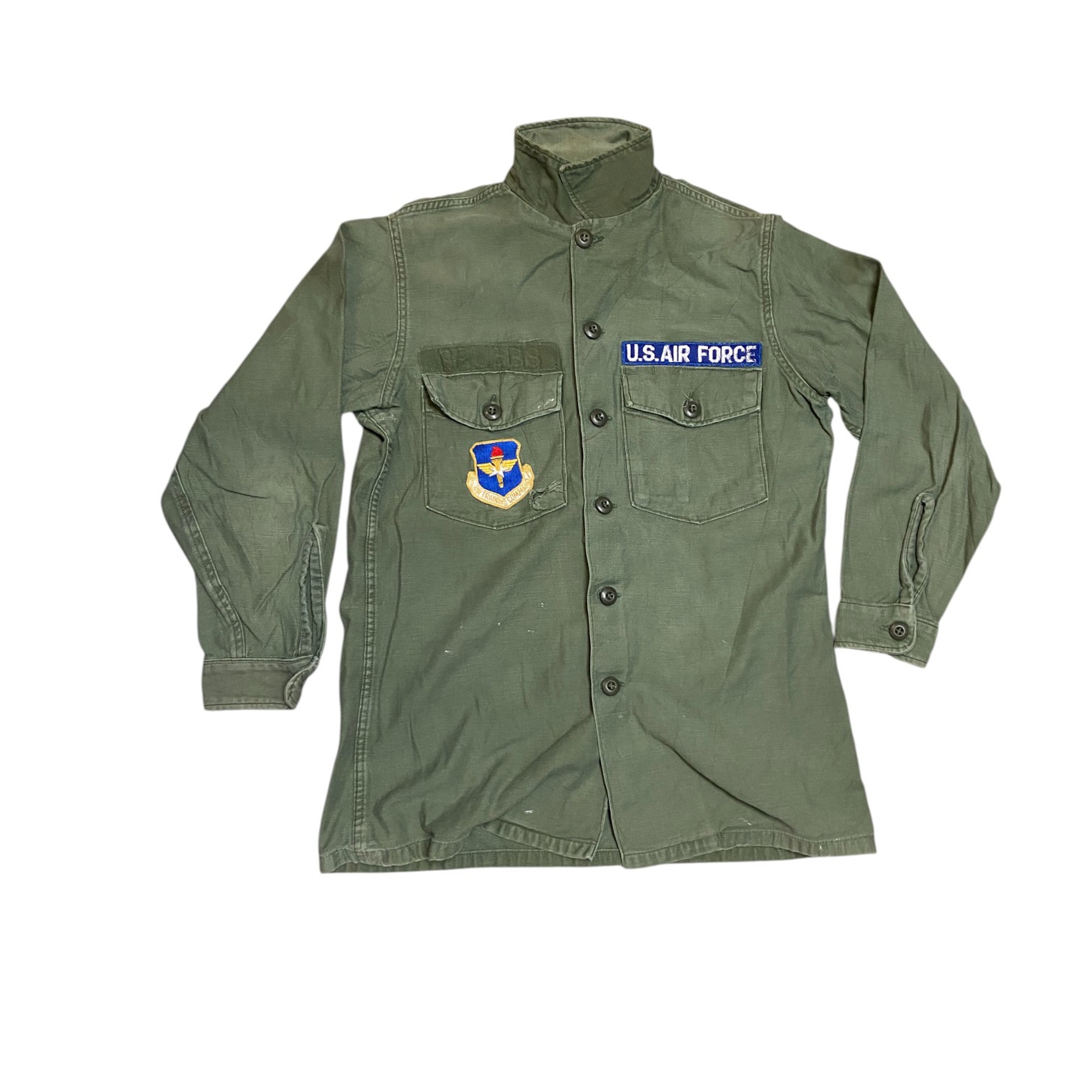 U.S. Armed Forces OG-107 Sateen Cotton Shirt W/ Patches
